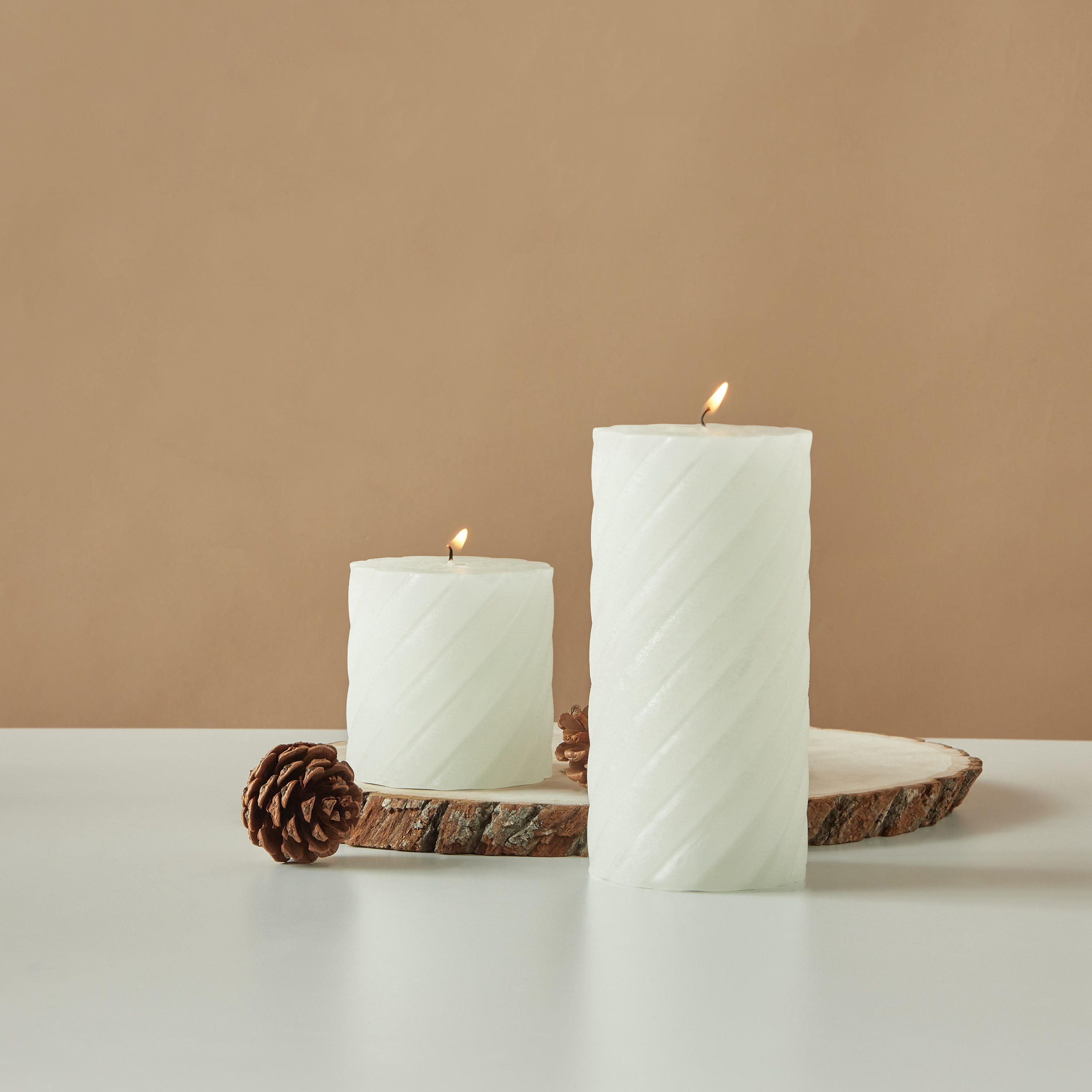 Countryfield Tonnie Essentials Unscented Spiral Pillar Candle-household-homefragrance-candles-image-5