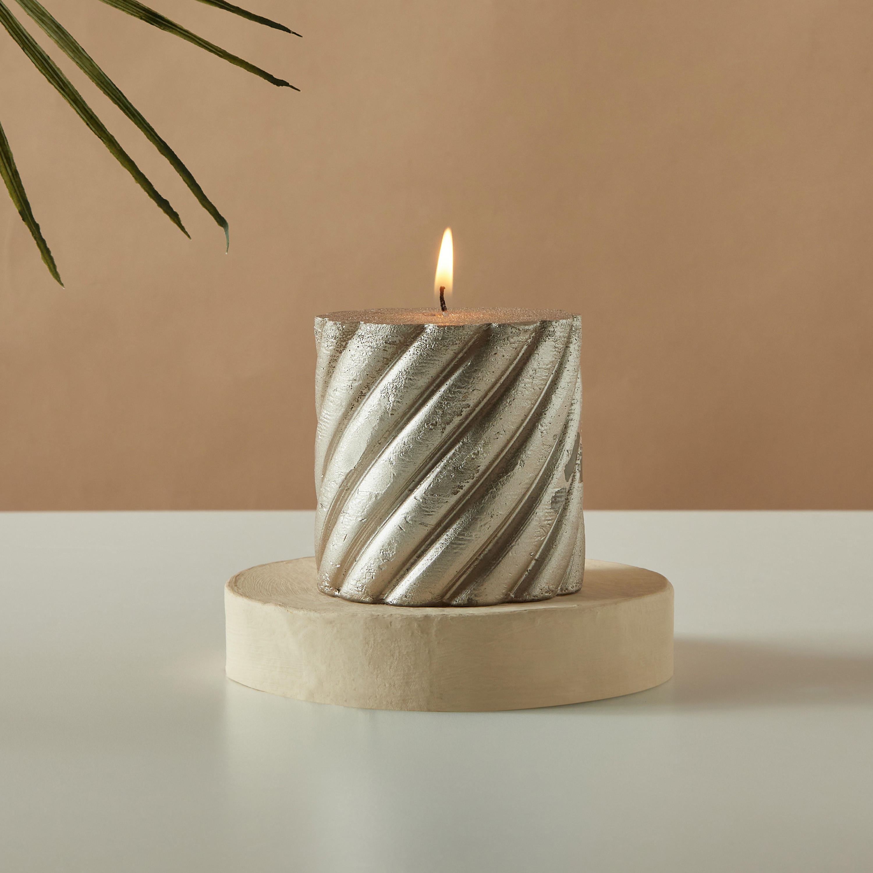 Countryfield Essentials Unscented Spiral Pillar Candle-household-homefragrance-candles-image-1