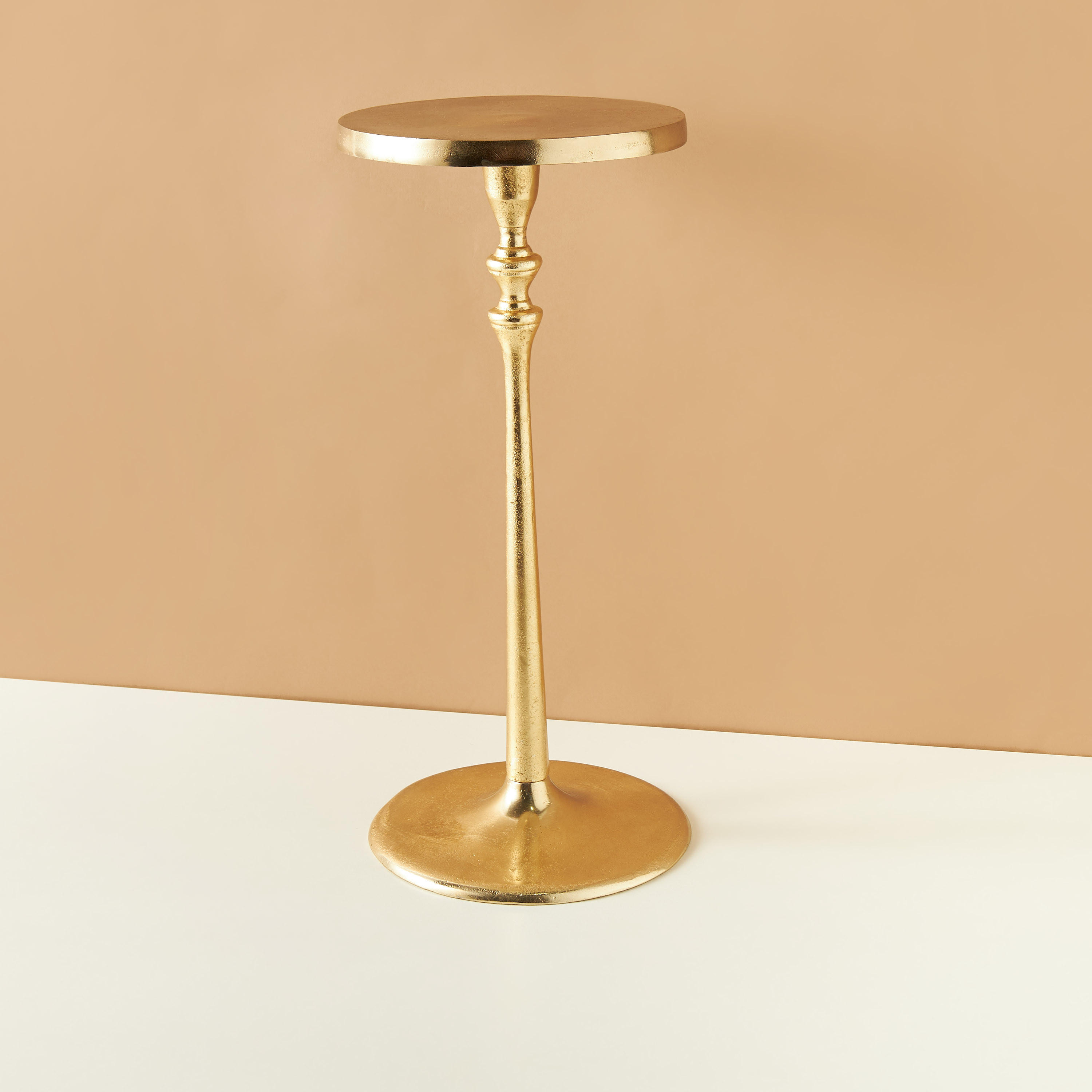 Round Aluminum Accent Table - 23x23x50 cms-furniture-livingroom-sideandendtables-image-1