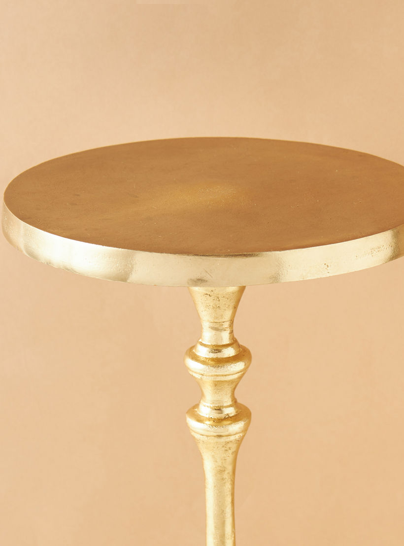 طاولة مستديرة من الألومنيوم بتفاصيل زينة- 23x23x50 سم-furniture-livingroom-sideandendtables-image-3