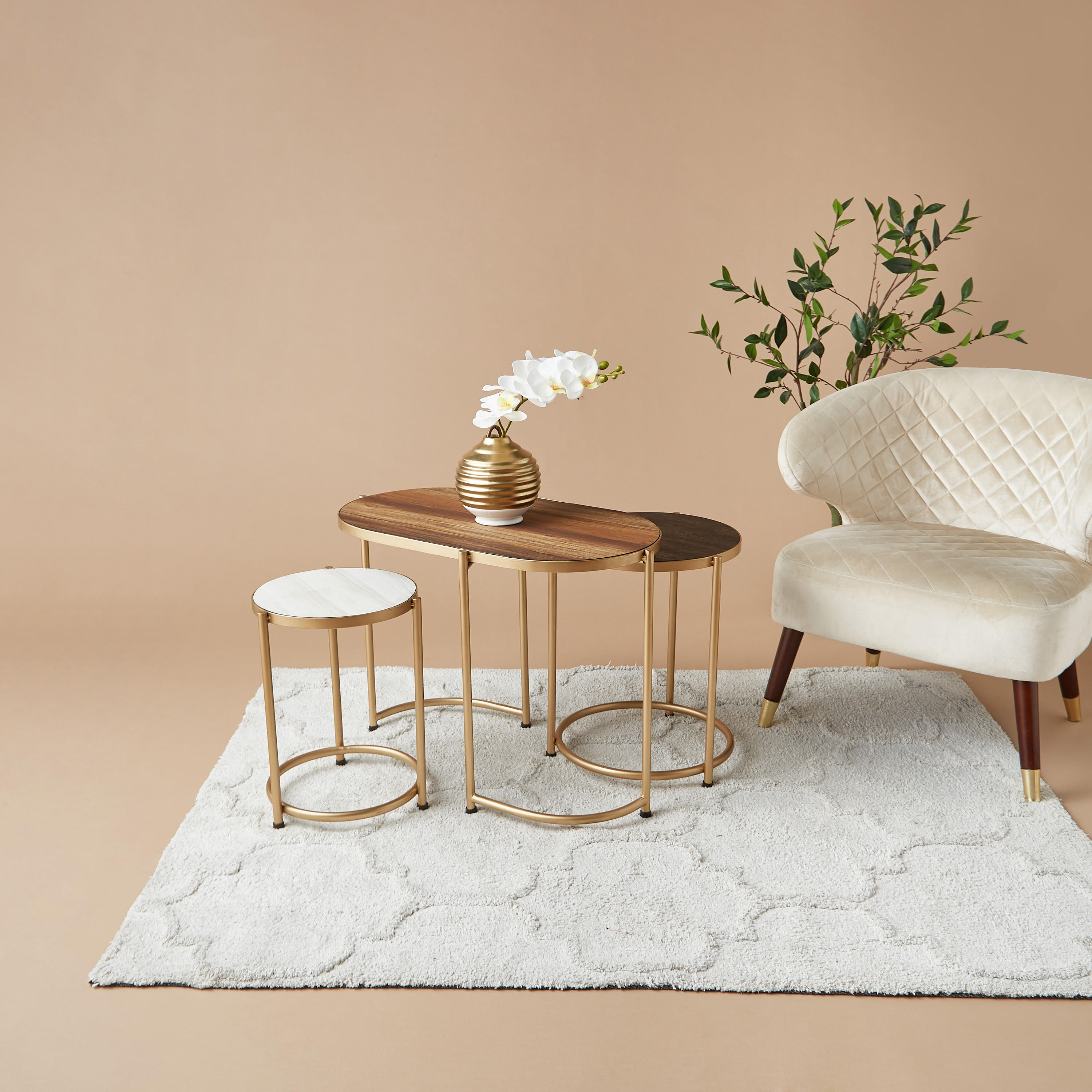 طاولات متداخلة من الصُلب بسطح خشب - 3 قطع-furniture-livingroom-nestoftables-image-2