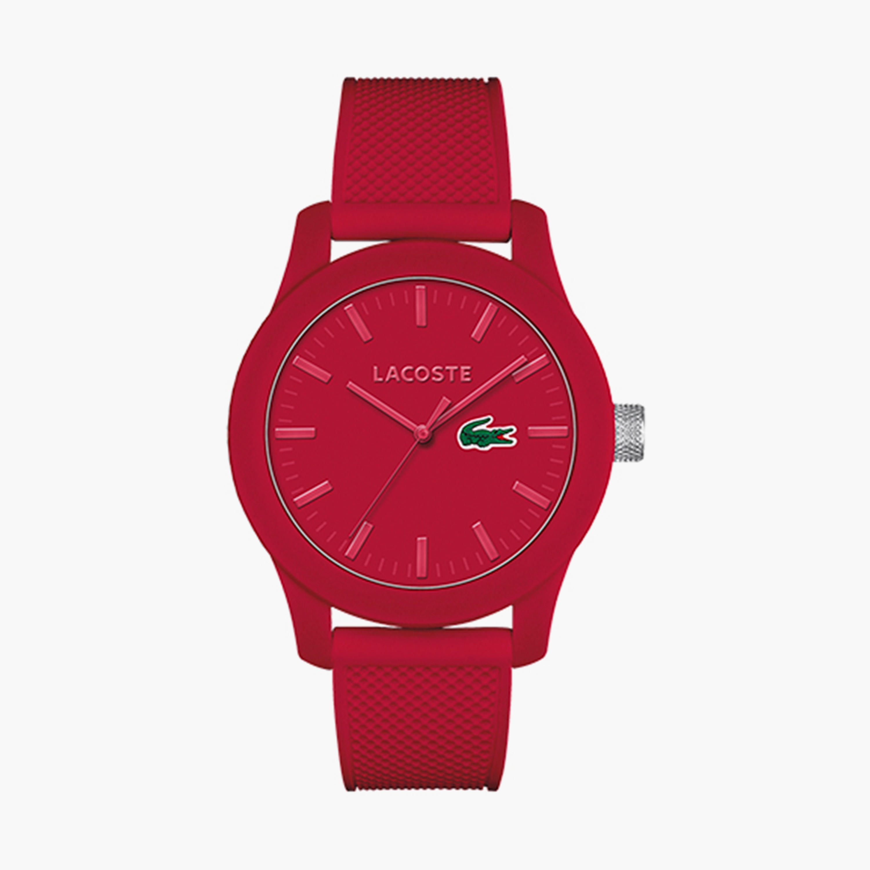 ساعة يد للرجال 343 ملم أنالوج بلون أحمر بسوار سيليكون من لاكوست 2010764-men-watchesandjewellery-watches-image-1
