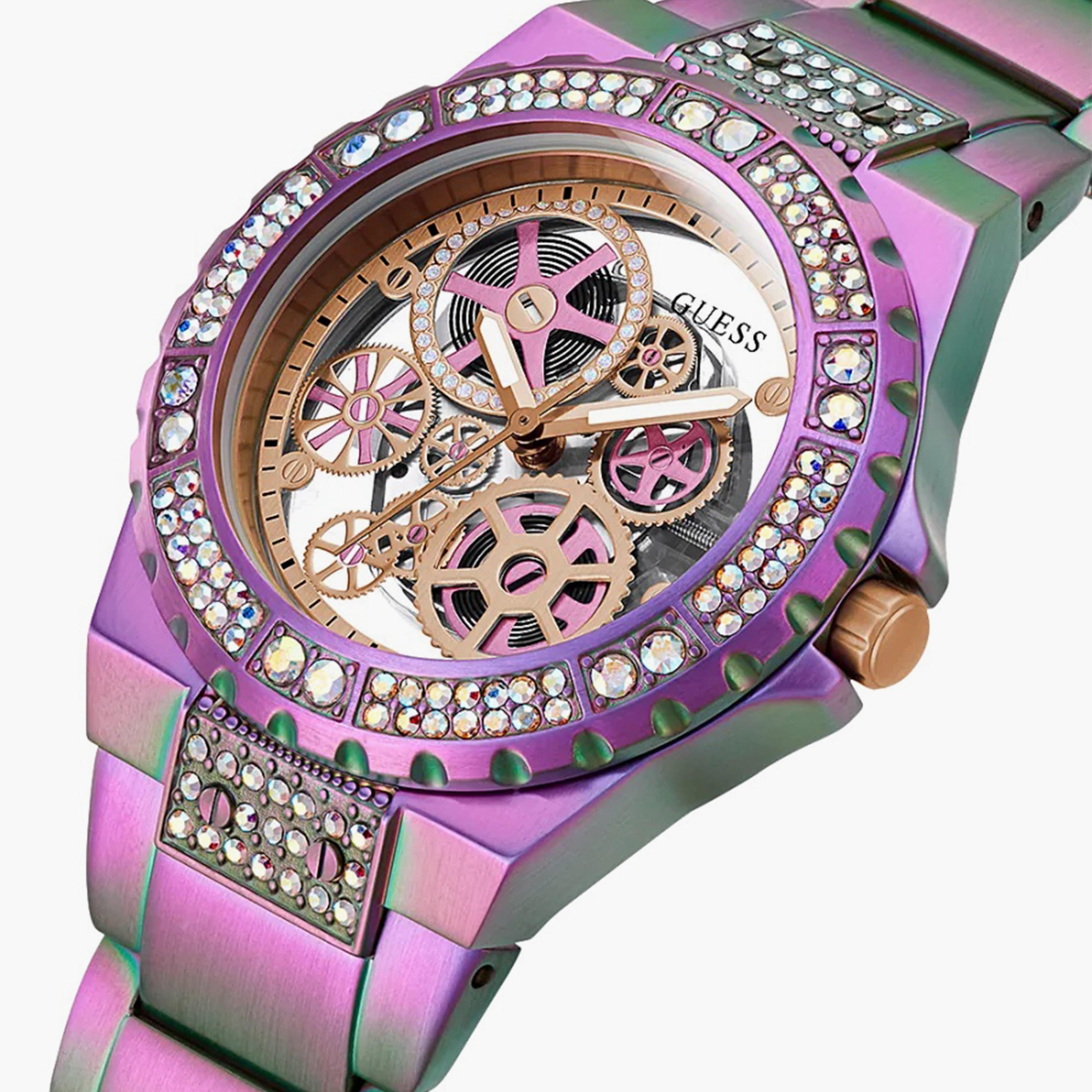 Guess Women's Purple Automatic Stainless Steel Strap Watch - GW0302L3-women-watchesandjewellery-watches-image-4