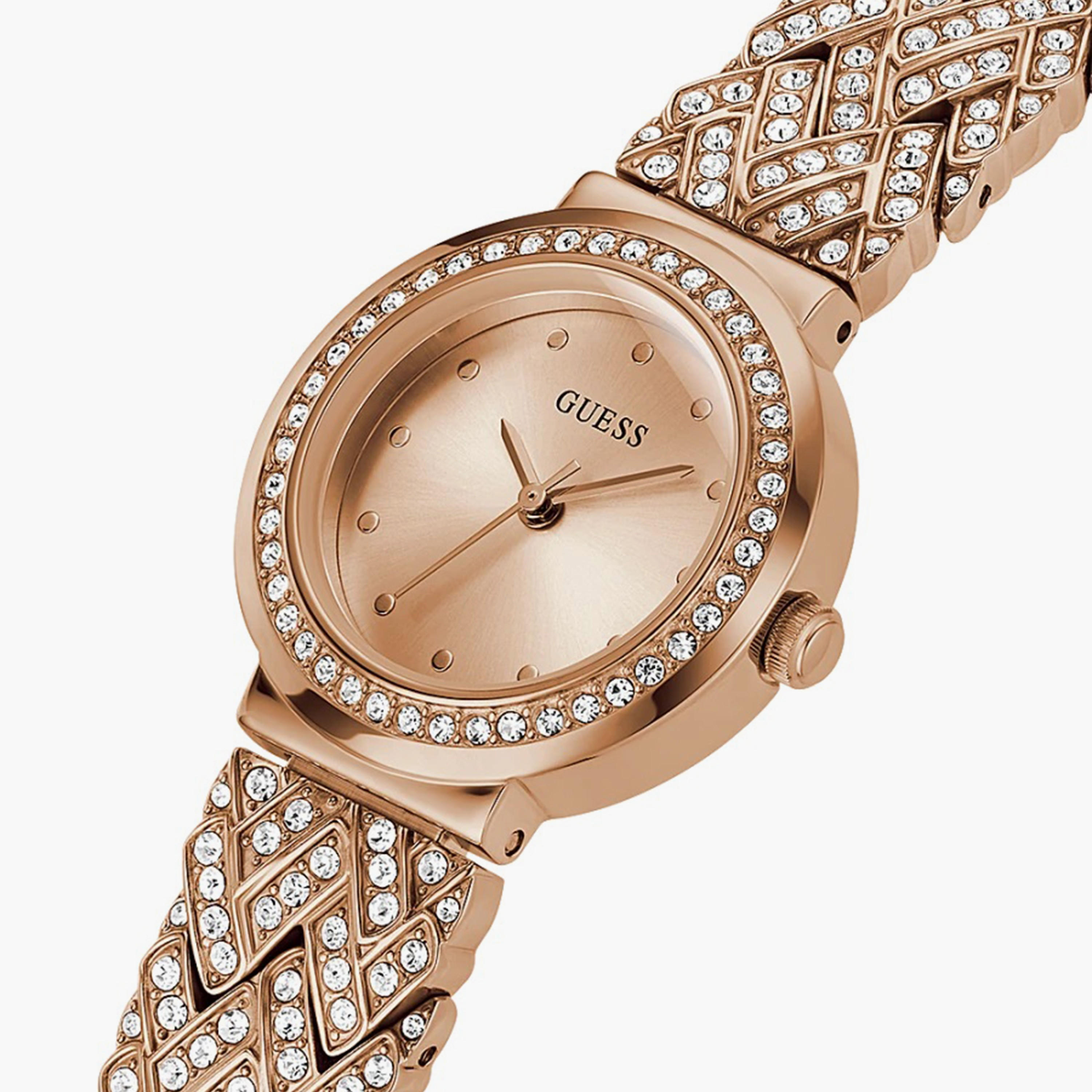 Guess Rose Gold Analog Stainless Steel Strap Watch - GW0476L3-women-watchesandjewellery-watches-image-4