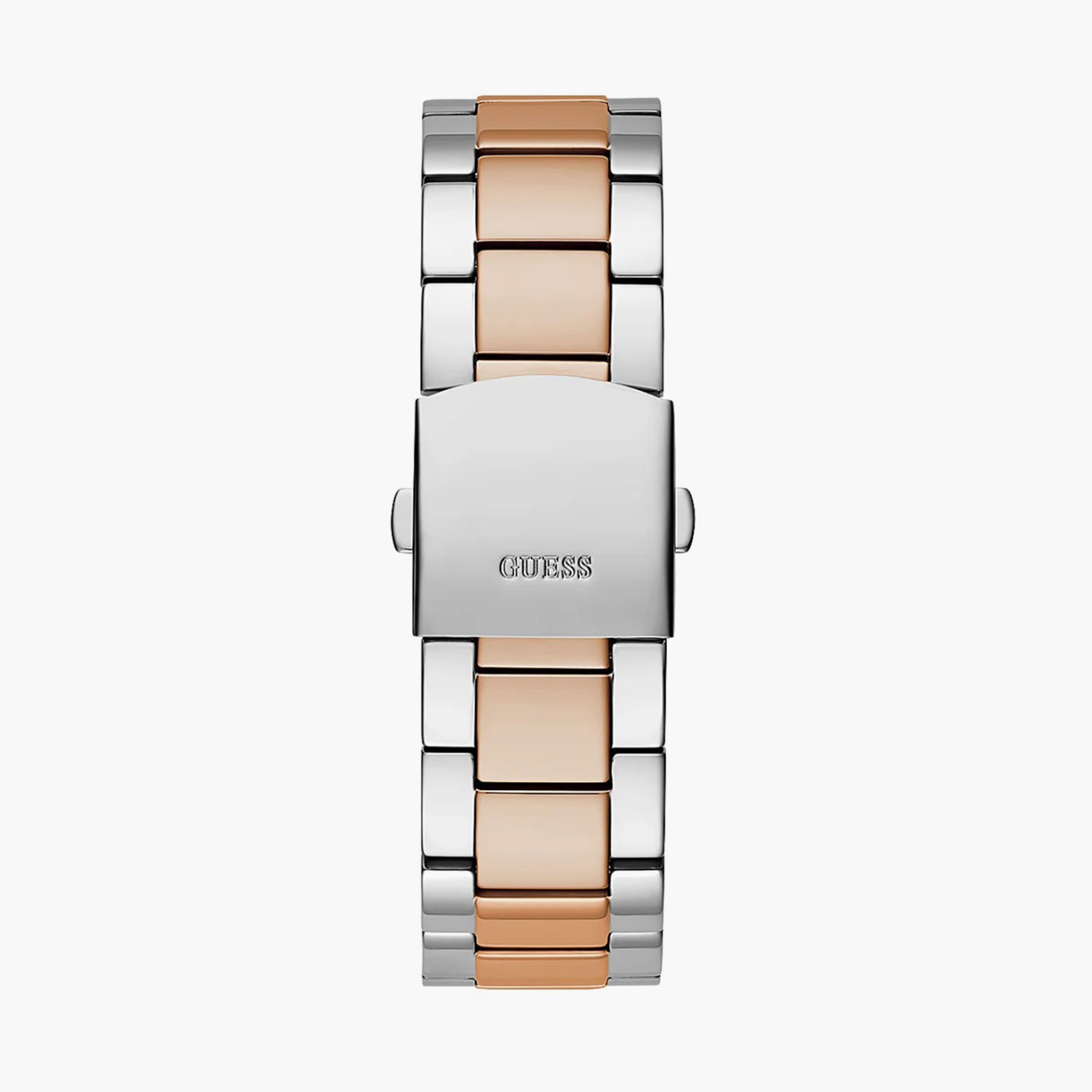 Guess Men's Silver & Gold Analog Stainless Steel Strap Watch - GW0493G3-men-watchesandjewellery-watches-image-3