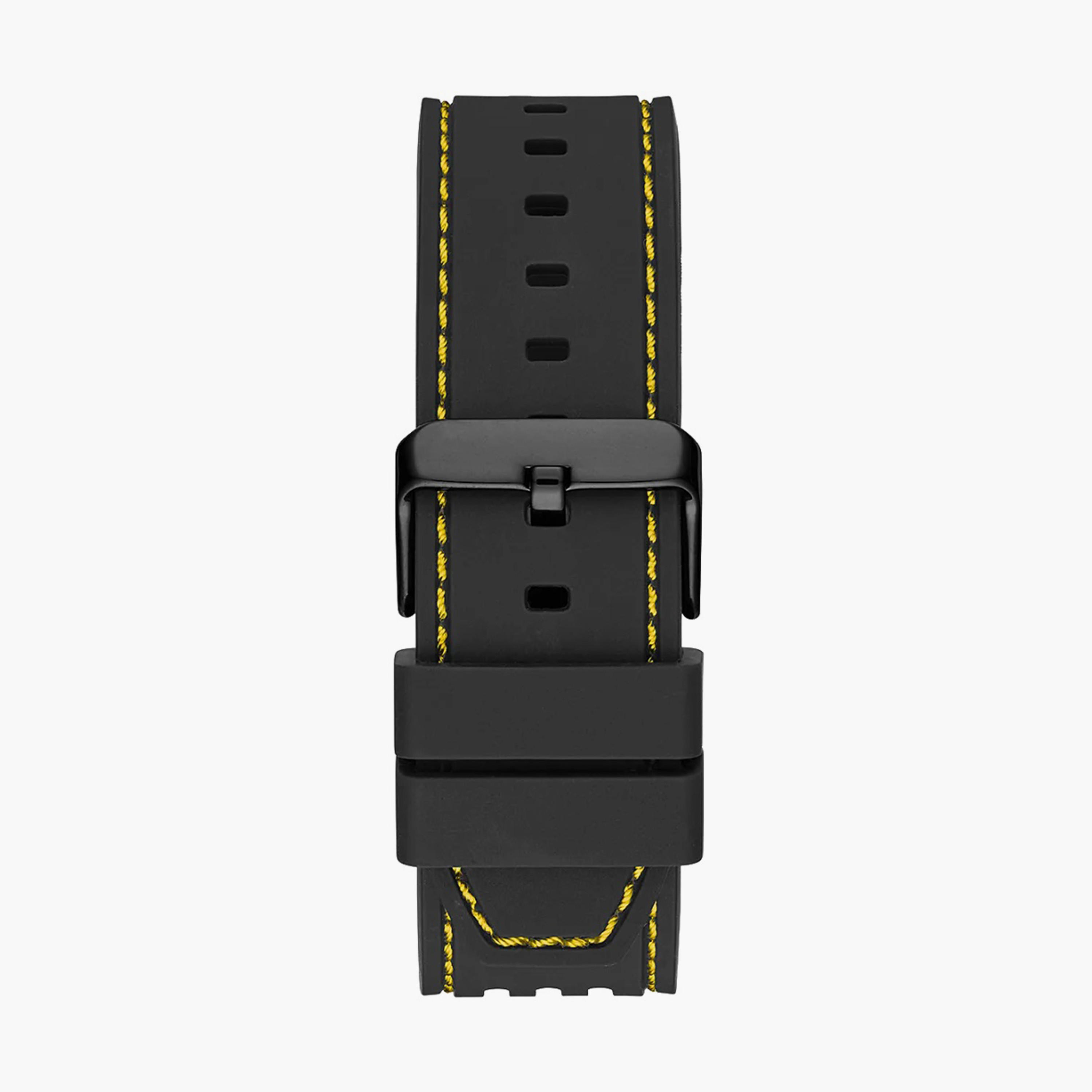 Guess Men's Black Chronograph Silicone Strap Watch - GW0499G2 | 44 MM-men-watchesandjewellery-watches-image-3
