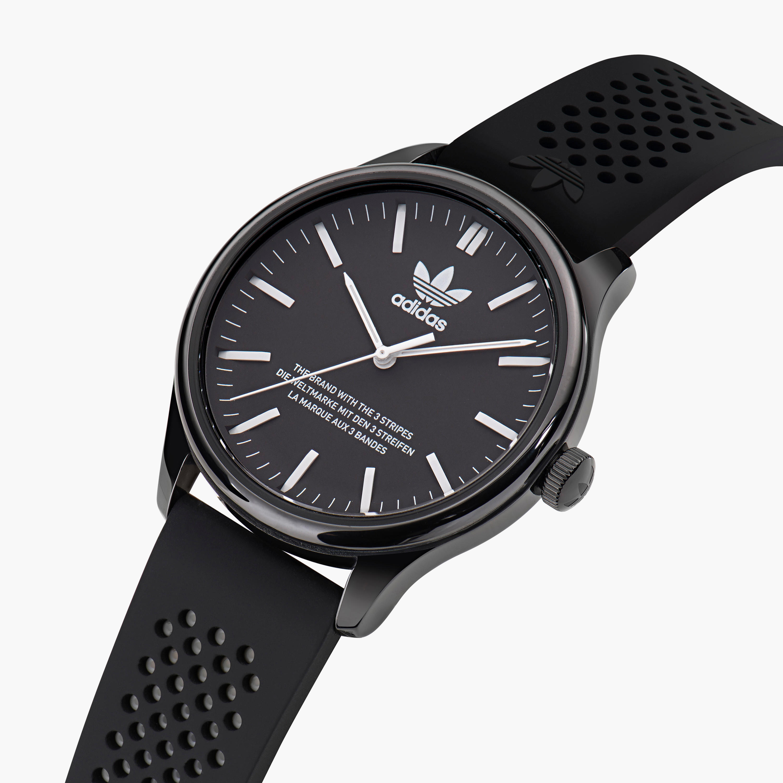 Adidas Unisex Black Analog Silicone Strap Watch - AOSY23031 | 40 MM-men-watchesandjewellery-watches-image-2