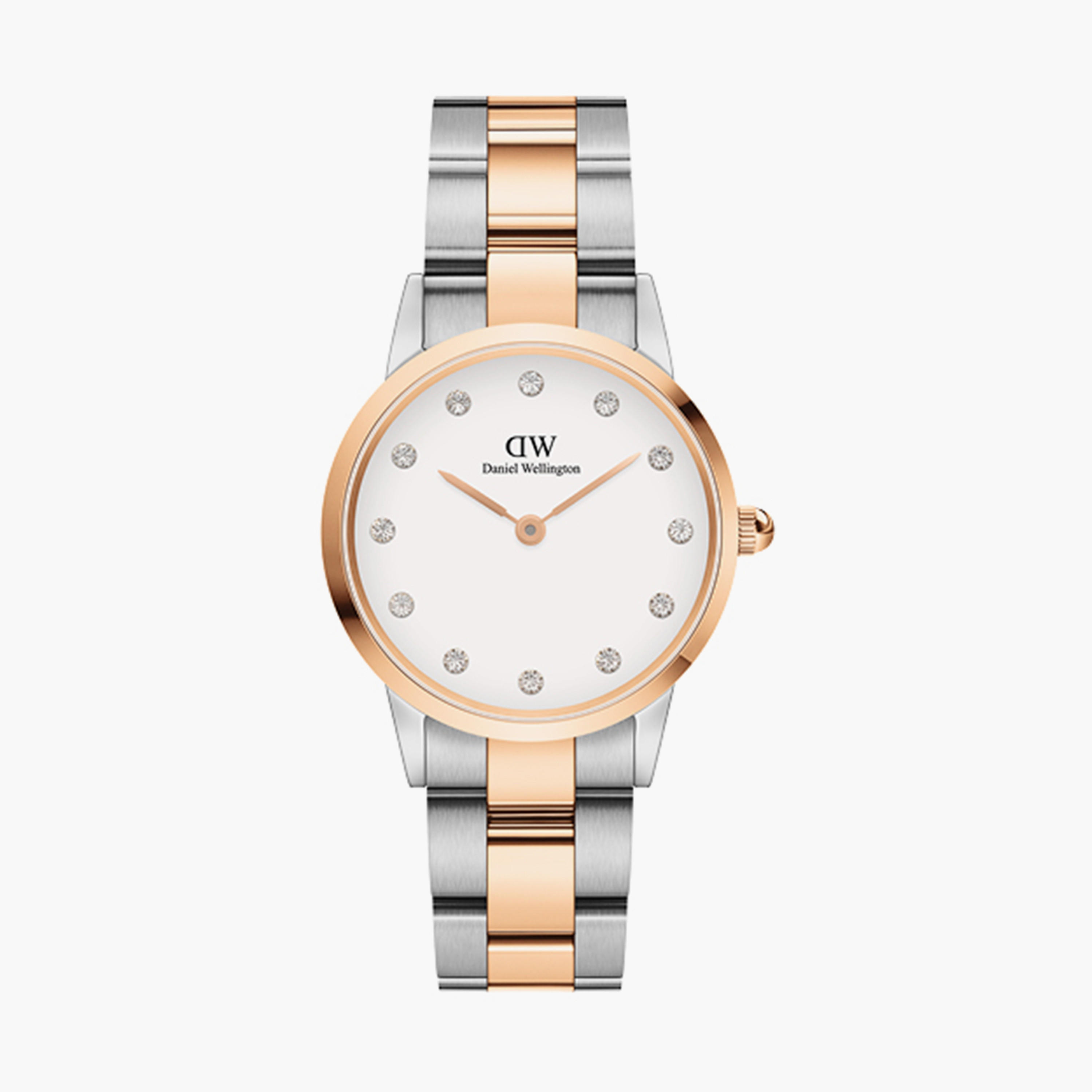 Daniel Wellington 28 MM Silver & Rose Gold Analog Stainless Steel Strap Watch - DW00100359-women-watchesandjewellery-watches-image-1