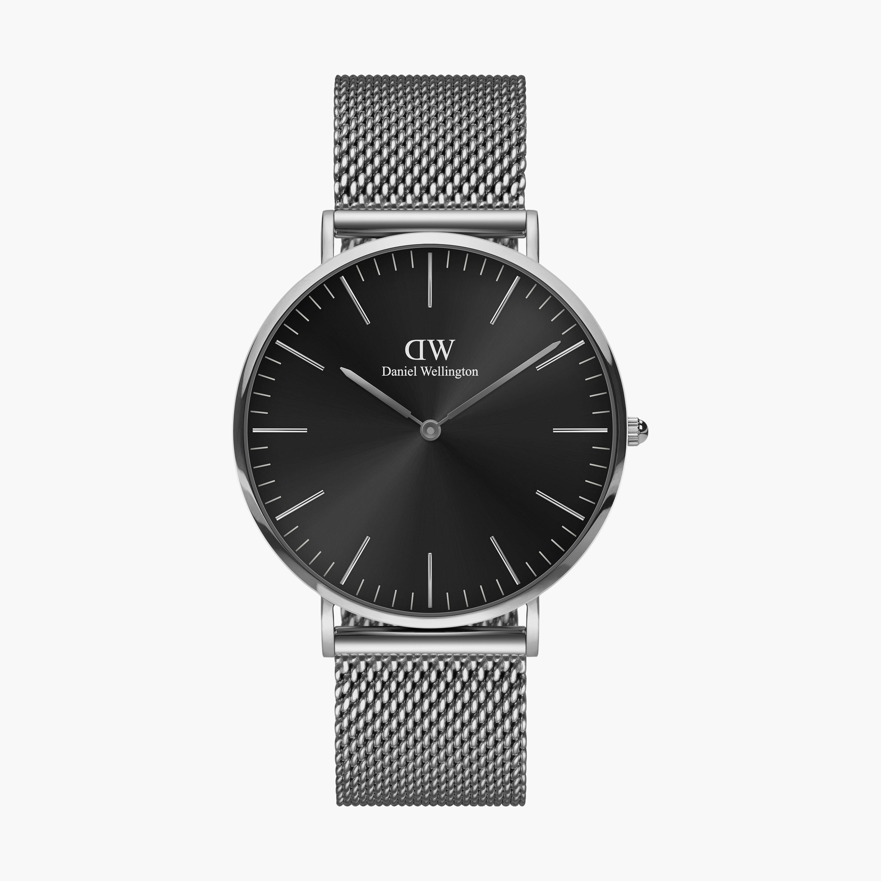 ساعة أنالوج الفضية بسوار ستانلس ستيل من دانيل ويلينجتون 40 ملم - DW00100629-men-watchesandjewellery-watches-image-1