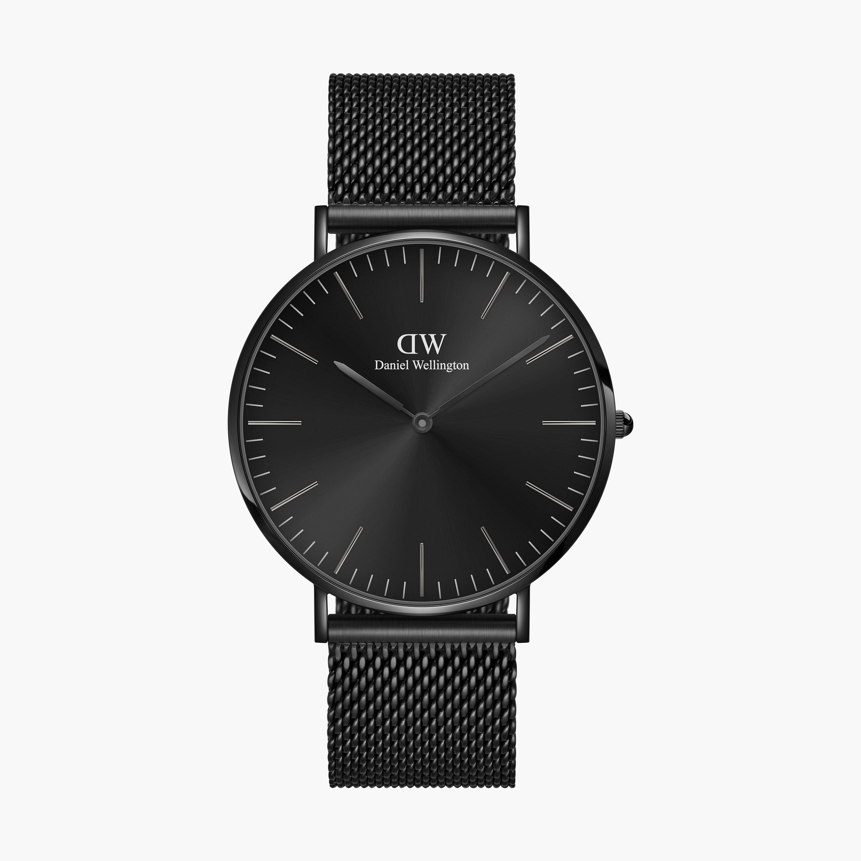 Daniel Wellington 40 MM Black Analog Stainless Steel Strap Watch - DW00100632-men-watchesandjewellery-watches-image-1