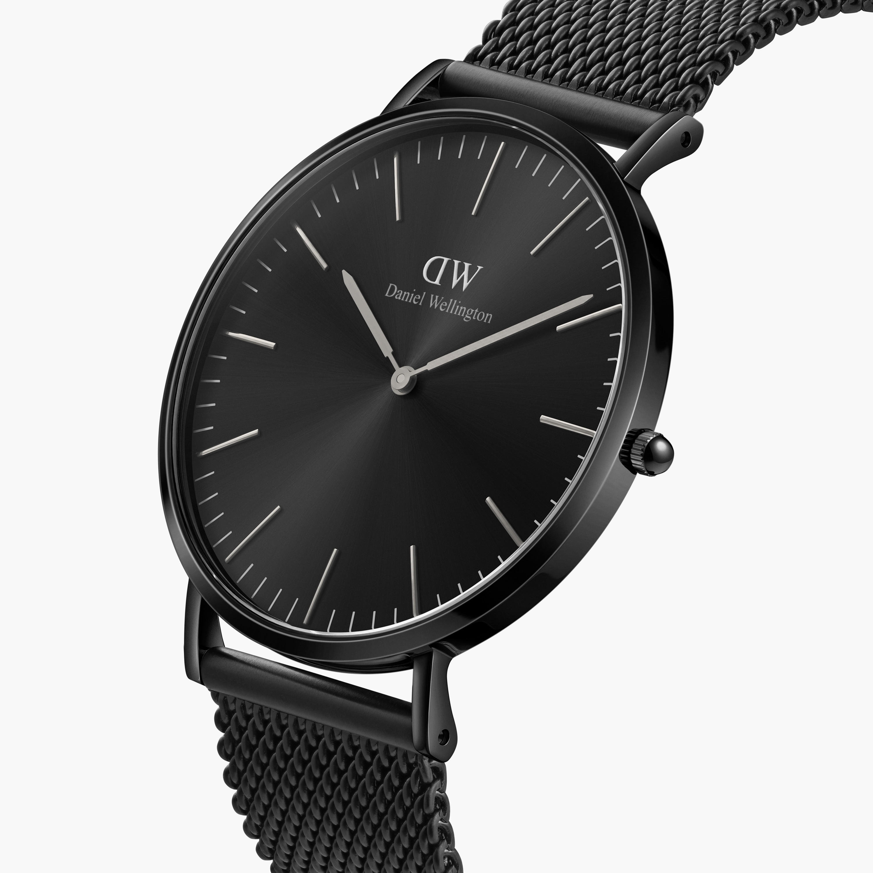 Daniel Wellington 40 MM Black Analog Stainless Steel Strap Watch - DW00100632-men-watchesandjewellery-watches-image-2