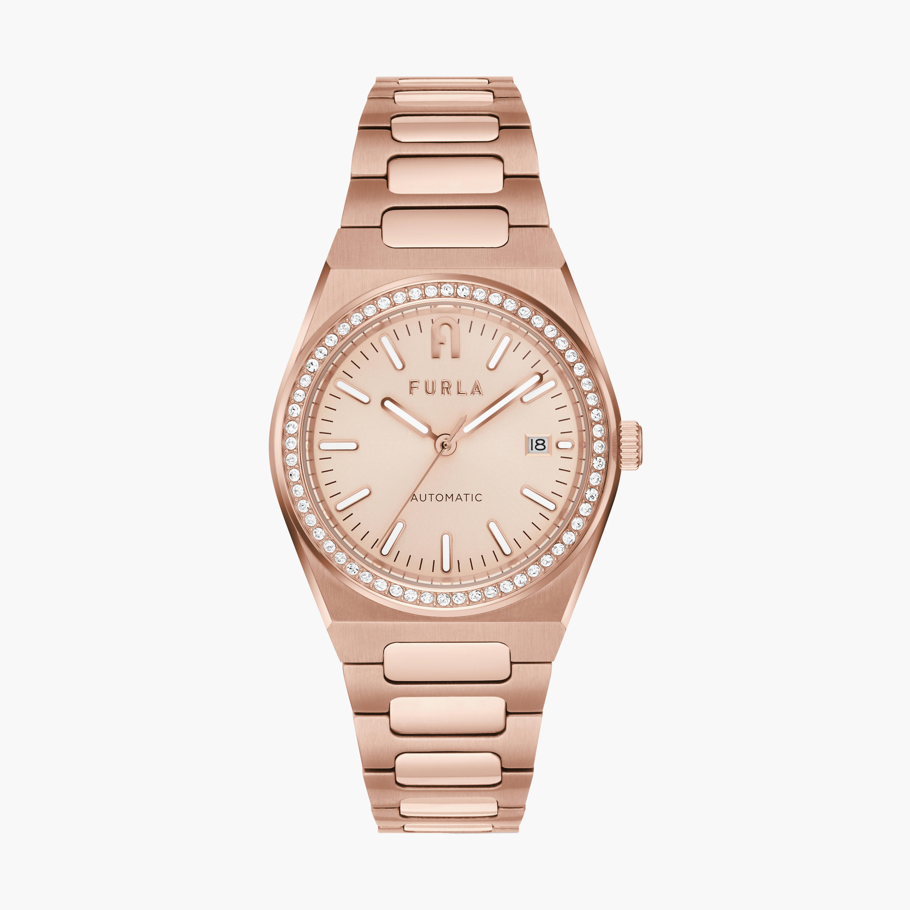 Furla Women's Rose Gold Automatic Stainless Steel Strap Watch | WW00012002L3-women-watchesandjewellery-watches-image-1