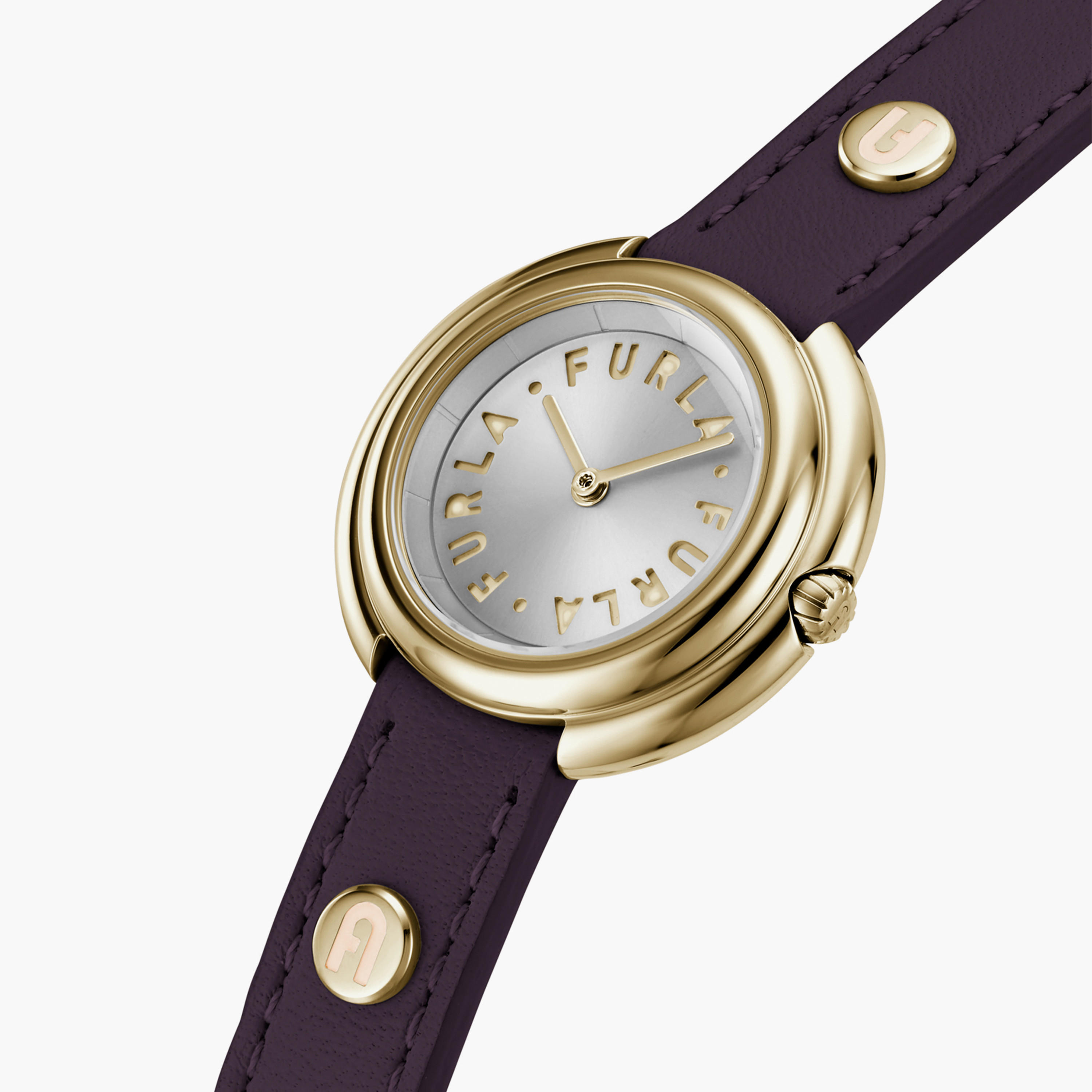 ساعة أنالوج بسوار جلدي أرجواني من فورلا | WW00031006L2-women-watchesandjewellery-watches-image-4