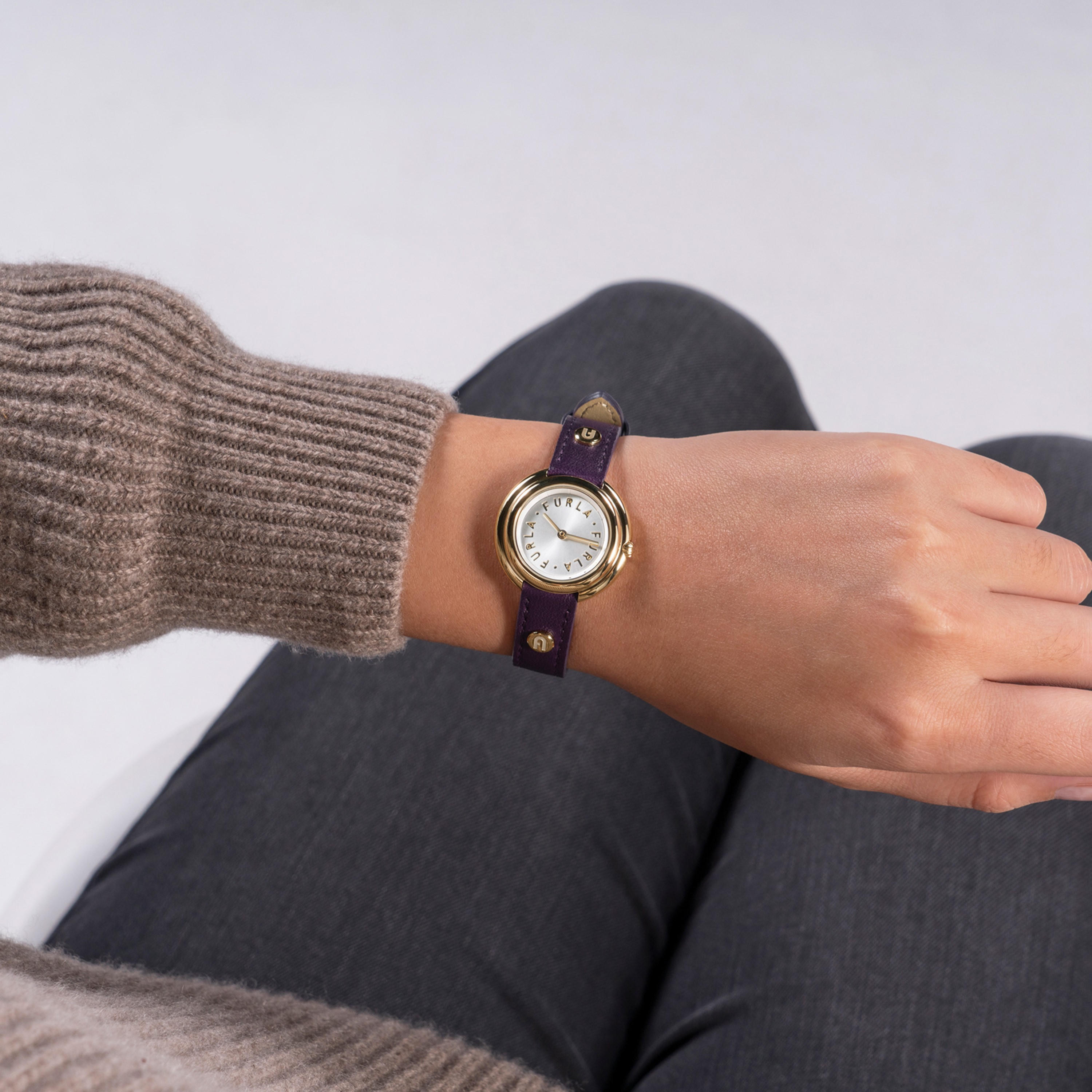 Furla Purple Analog Leather Strap Watch | WW00031006L2-women-watchesandjewellery-watches-image-5