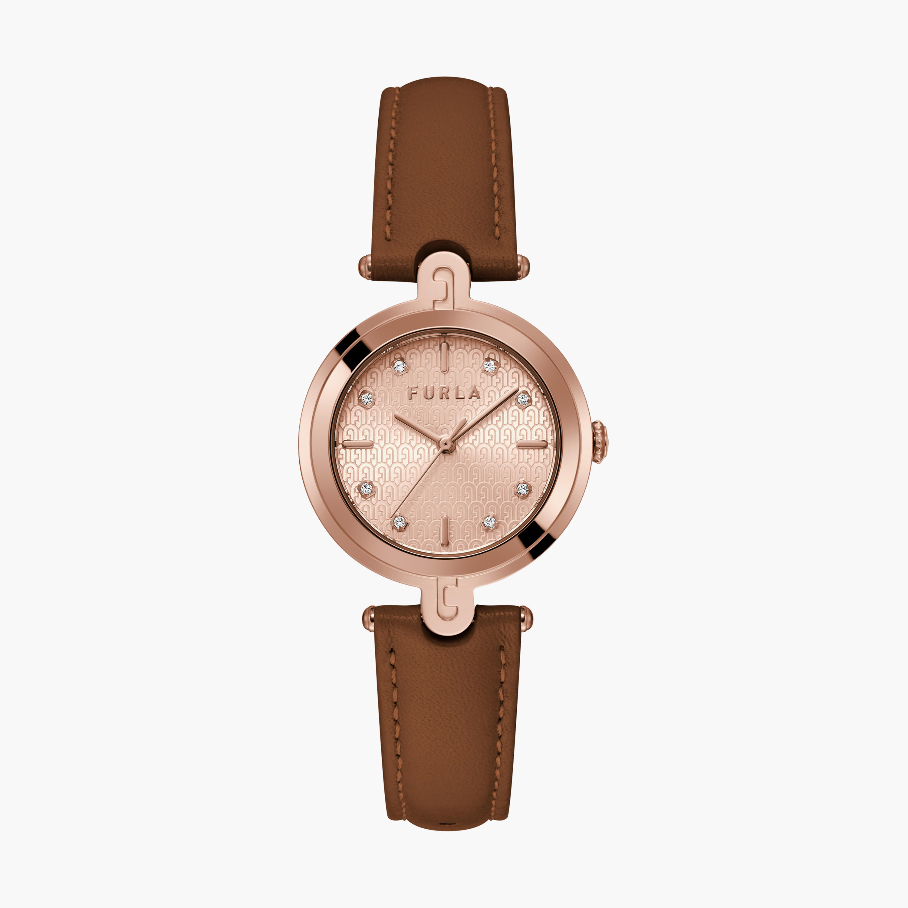 ساعة أنالوج بسوار جلدي بني من فورلا | WW00041009L3-women-watchesandjewellery-watches-image-1
