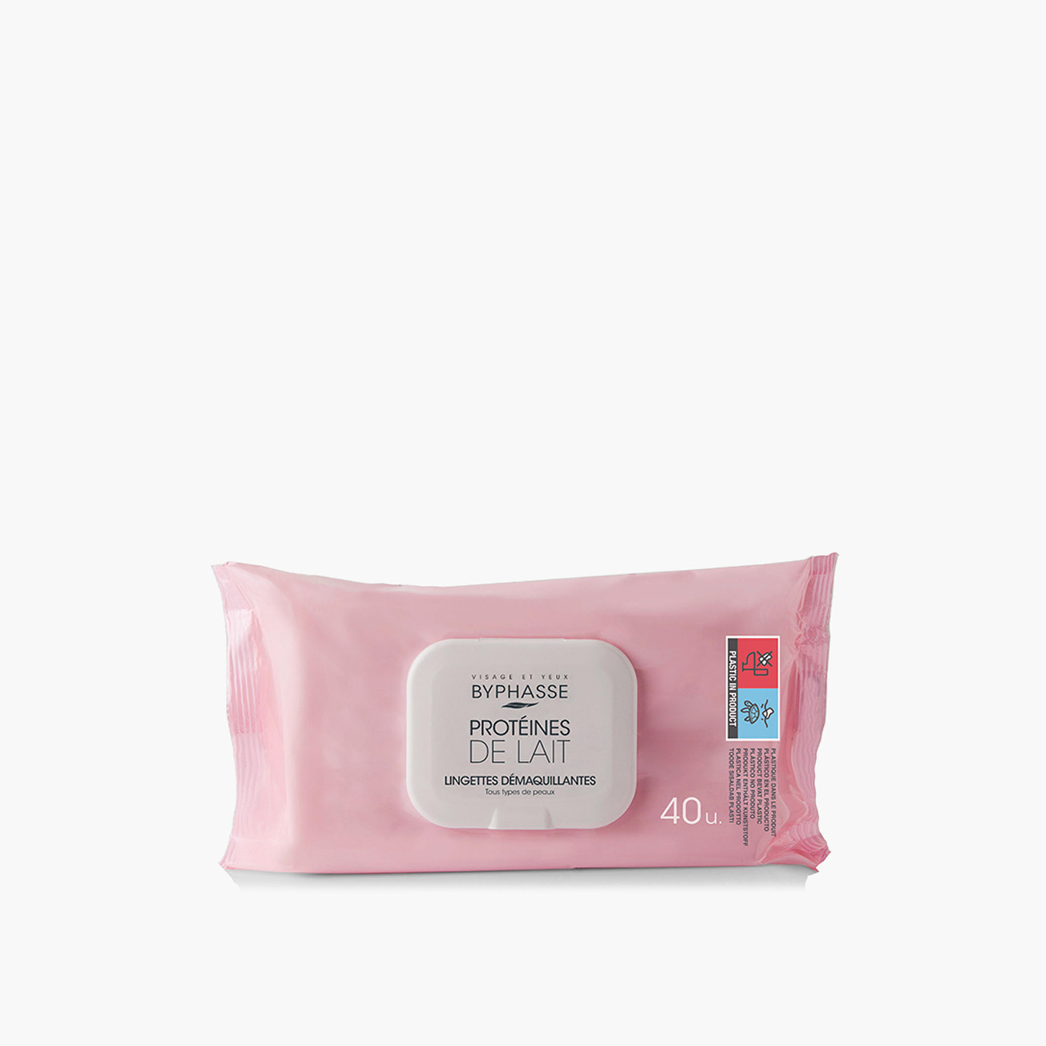 Byphasse Milk Proteins Make-up Remover Wipes - 40 Sheets-beautyandpersonalcare-makeup-face-makeupremovers-image-1