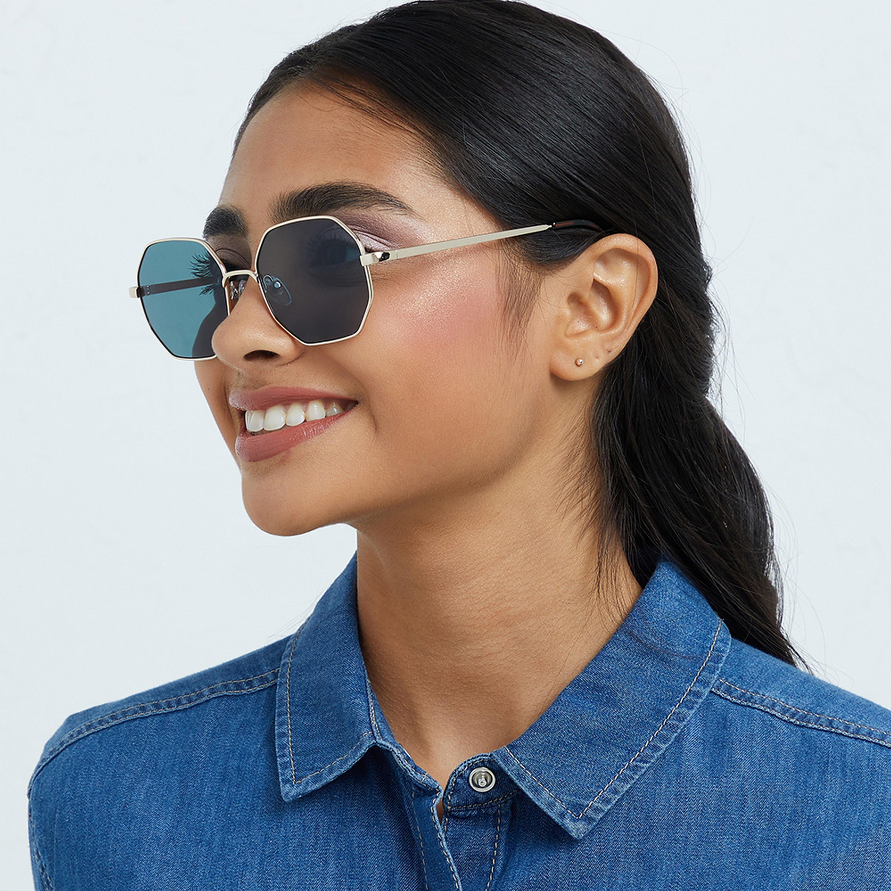 BlackOut FAMOUS  Green 53 mm Geometric Sunglasses -women-sunglasses-image-5