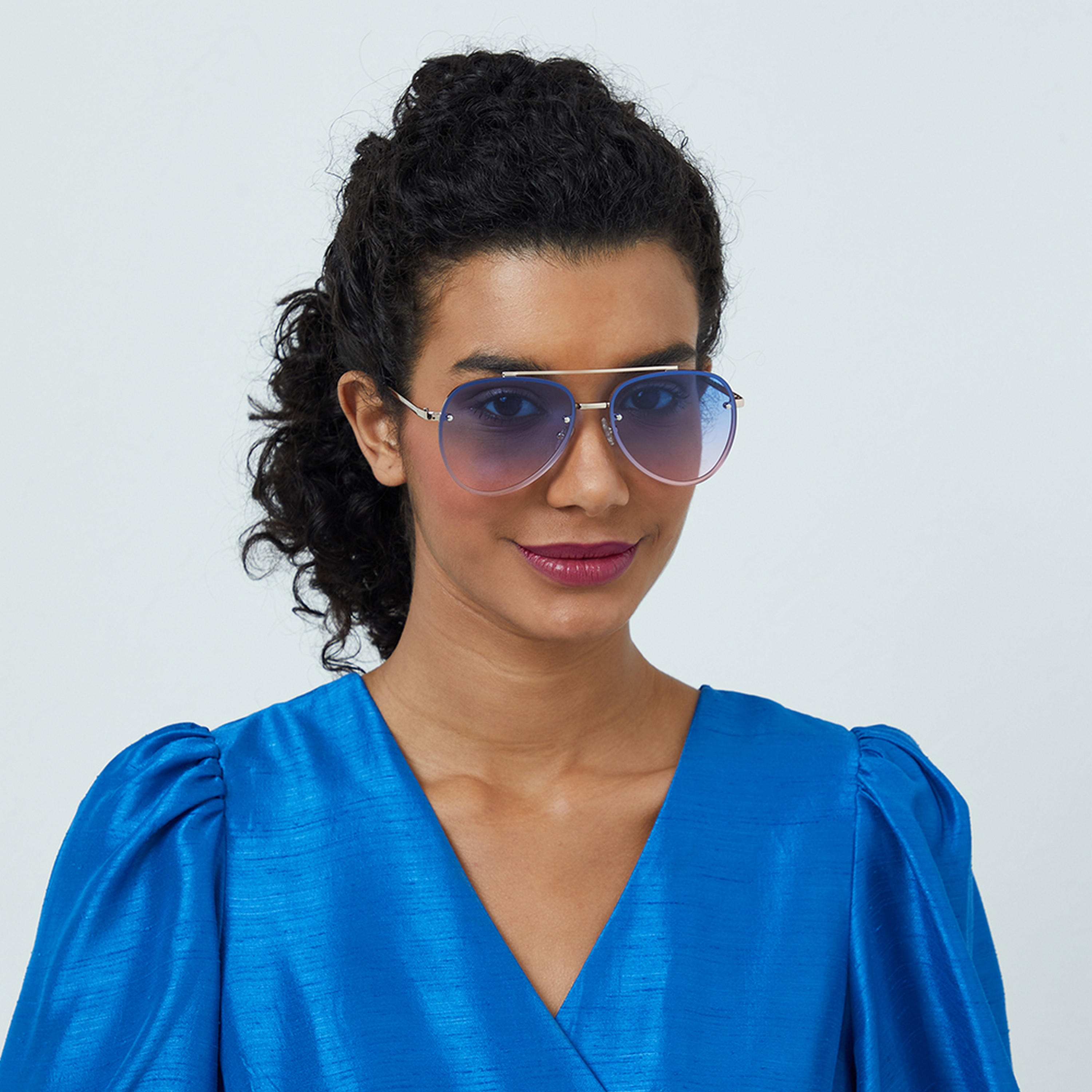 نظارة شمسية زرقاء متدرجة من بلاك أوت جلام مع 61 مم ذات أفياتور -women-sunglasses-image-4