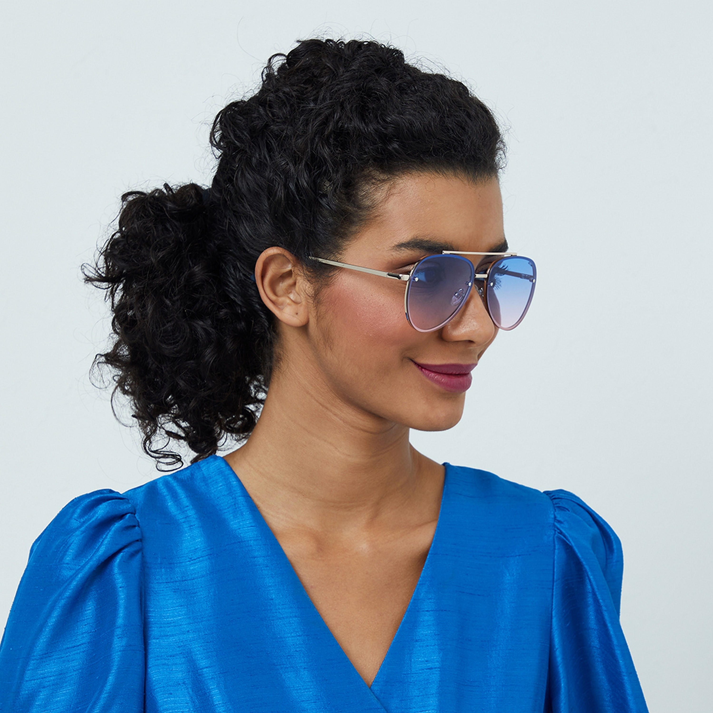 نظارة شمسية زرقاء متدرجة من بلاك أوت جلام مع 61 مم ذات أفياتور -women-sunglasses-image-5