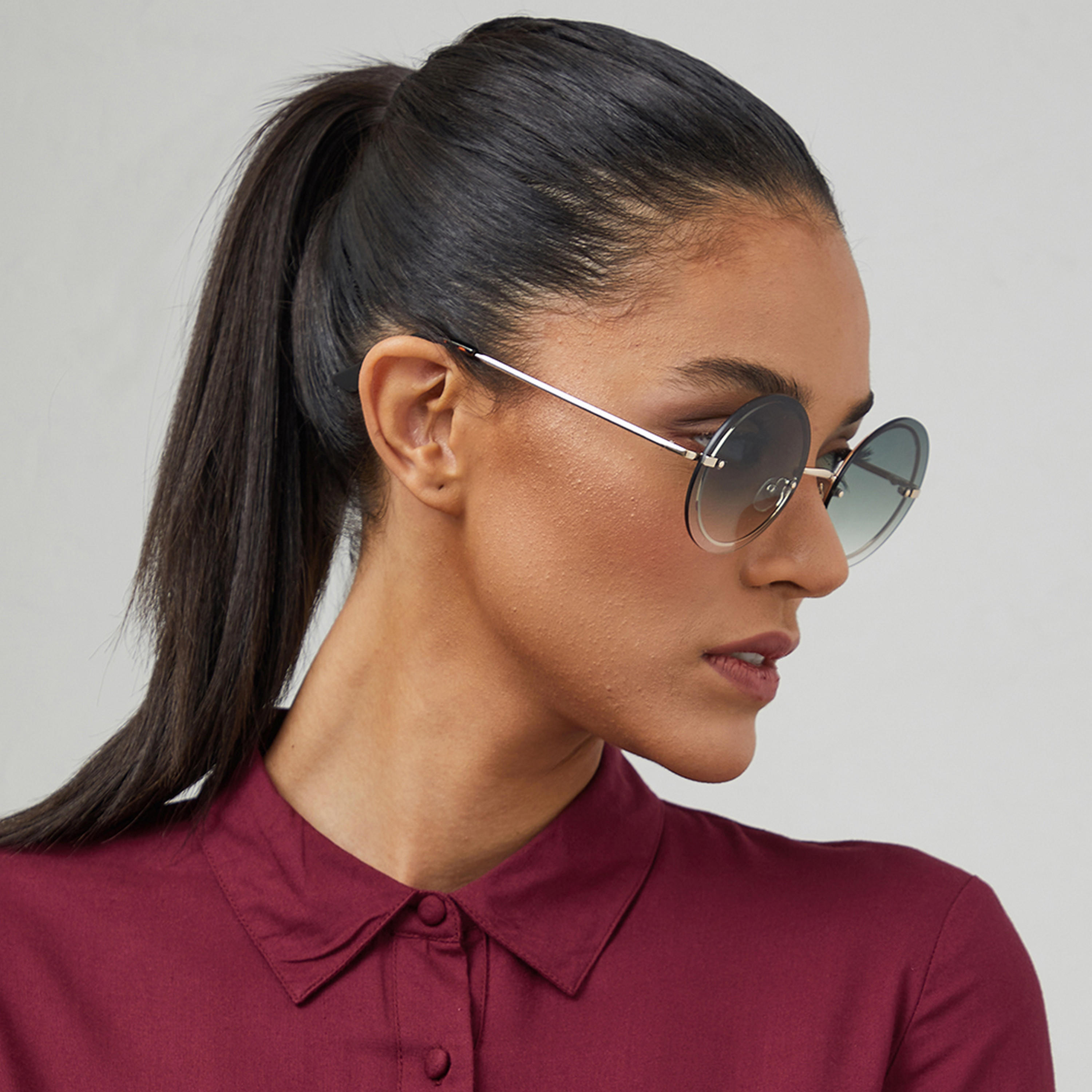 نظارة شمسية خضراء من بلاك أوت كوتشيلا مع 57 مم ذات دائرية -women-sunglasses-image-5