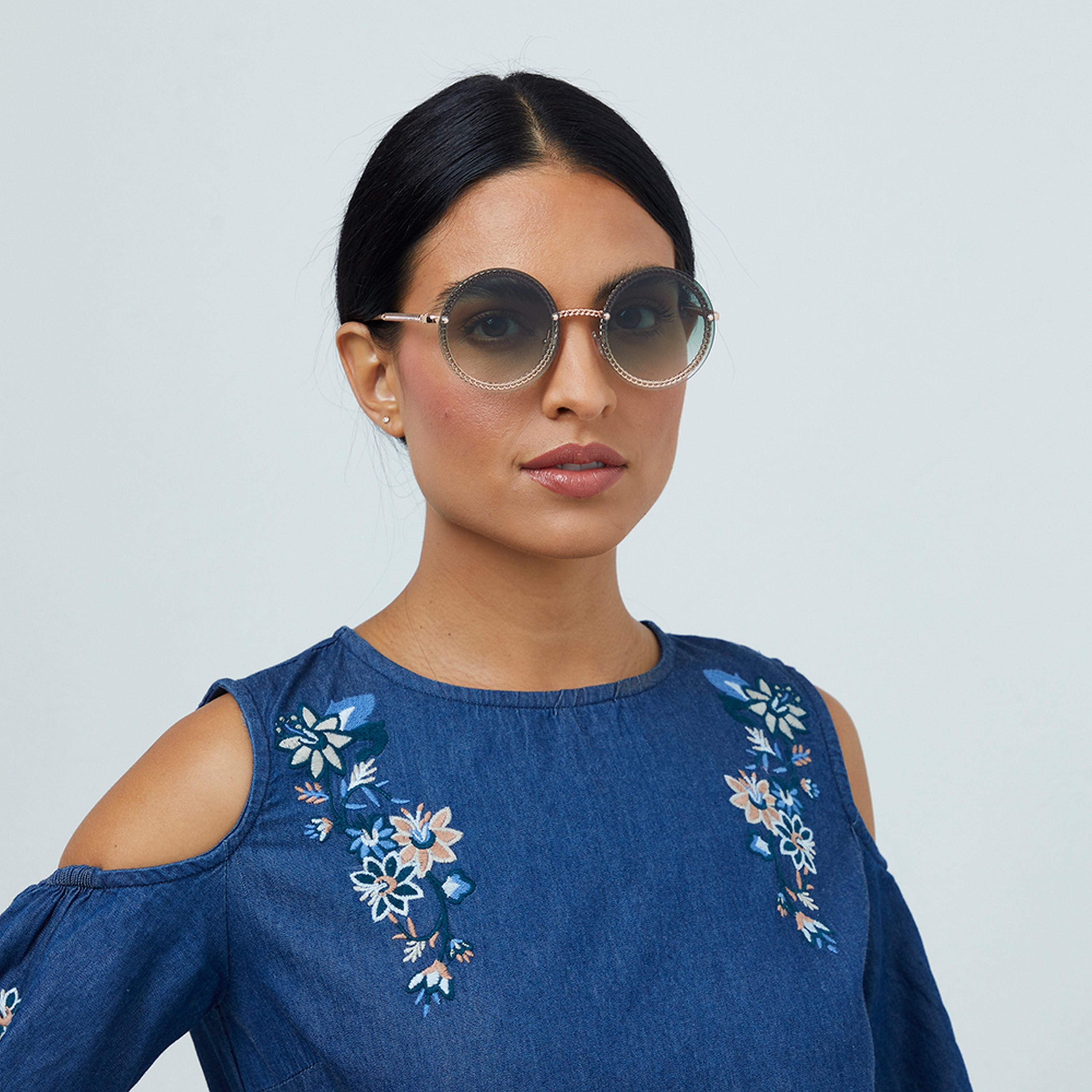 نظارة شمسية خضراء ودائرية من بلاك أوت رايز مع 57 مم -women-sunglasses-image-5