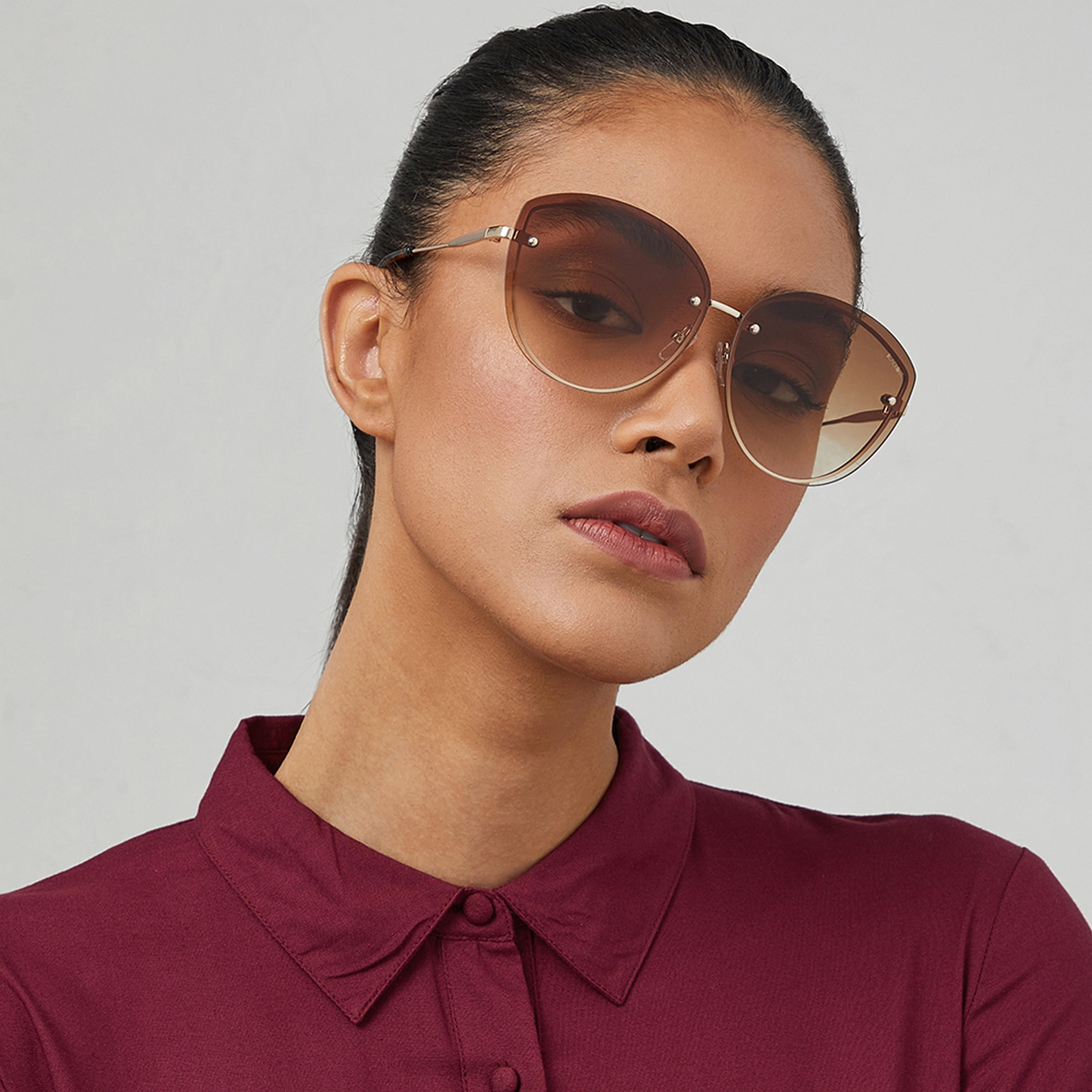 BlackOut HEDY  Brown 65 mm Cat Eye Sunglasses -women-sunglasses-image-4