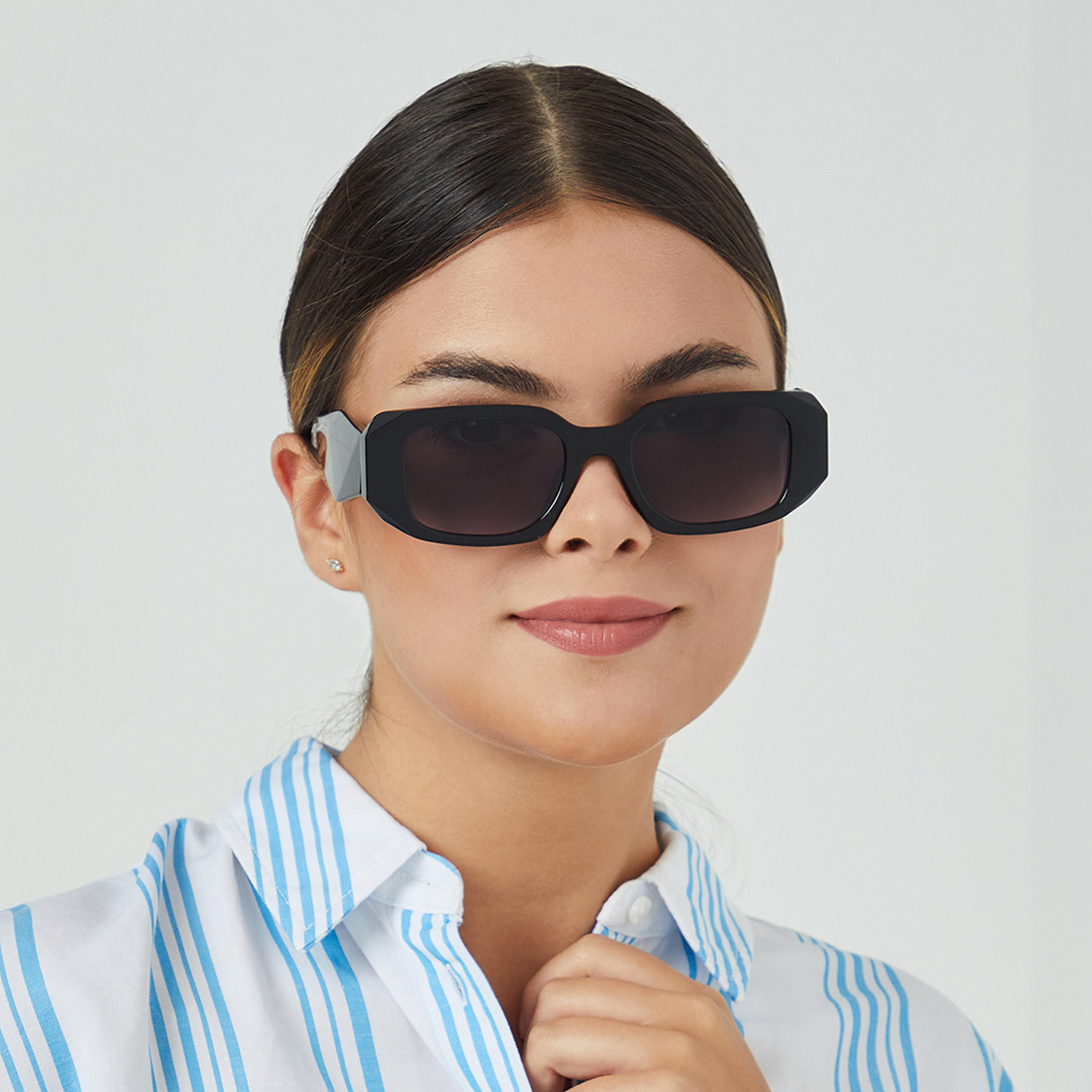نظارة شمسية مستطيلة سوداء من بلاك أوت دلتا مع 52 مم -women-sunglasses-image-5