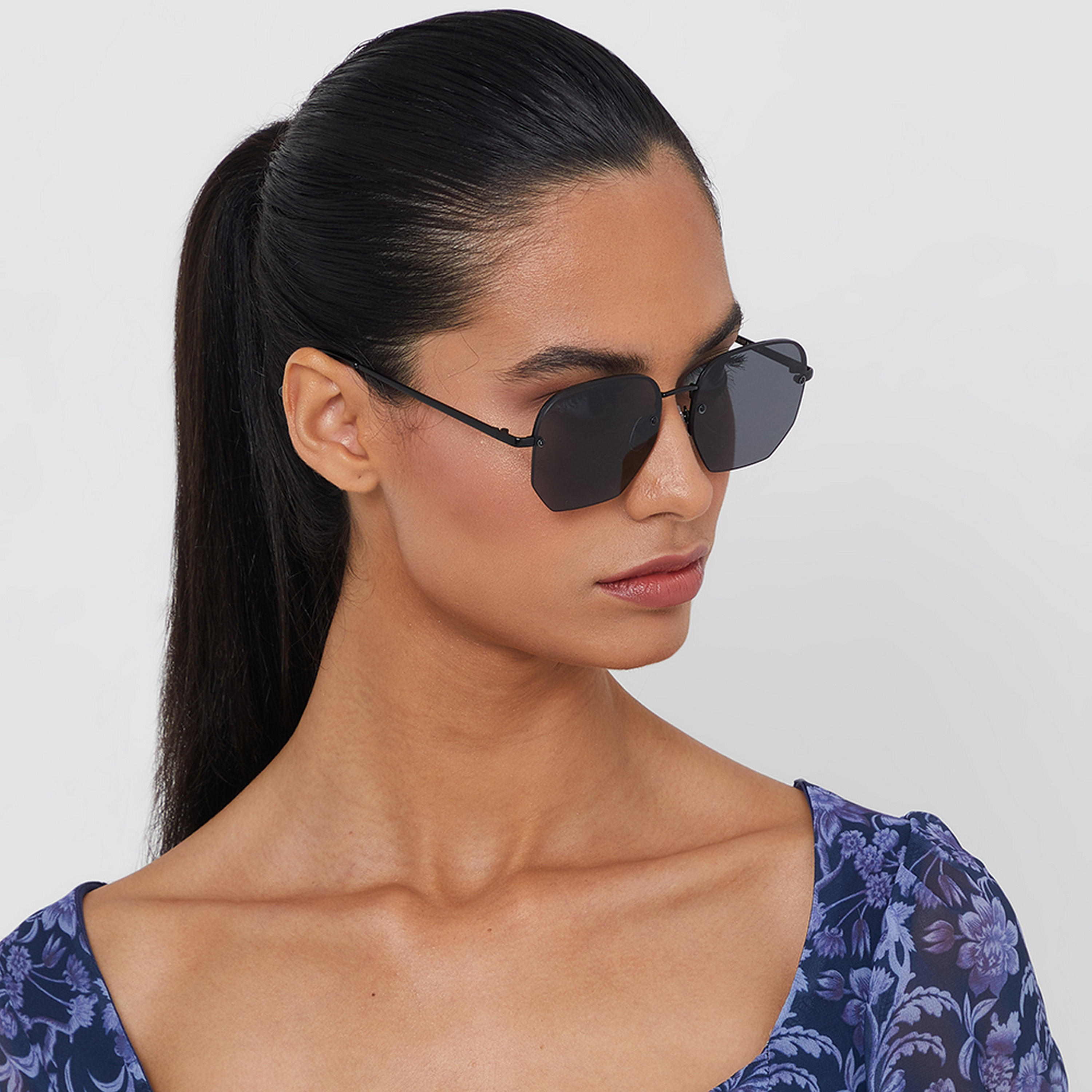 BlackOut NINA  Black 57 mm Geometric Sunglasses -women-sunglasses-image-5