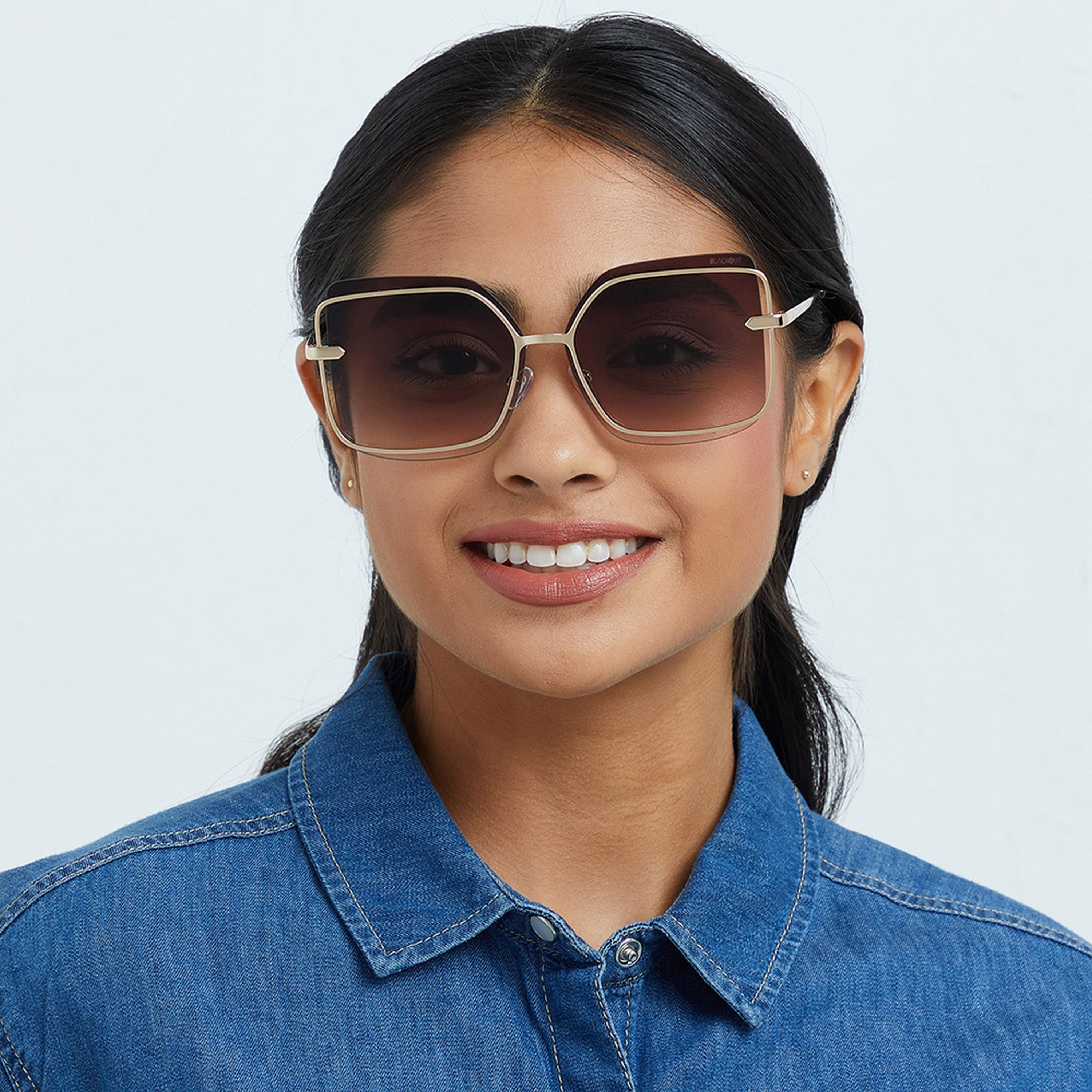 BlackOut MOONLIGHT  Green 60 mm Square Sunglasses -women-sunglasses-image-5