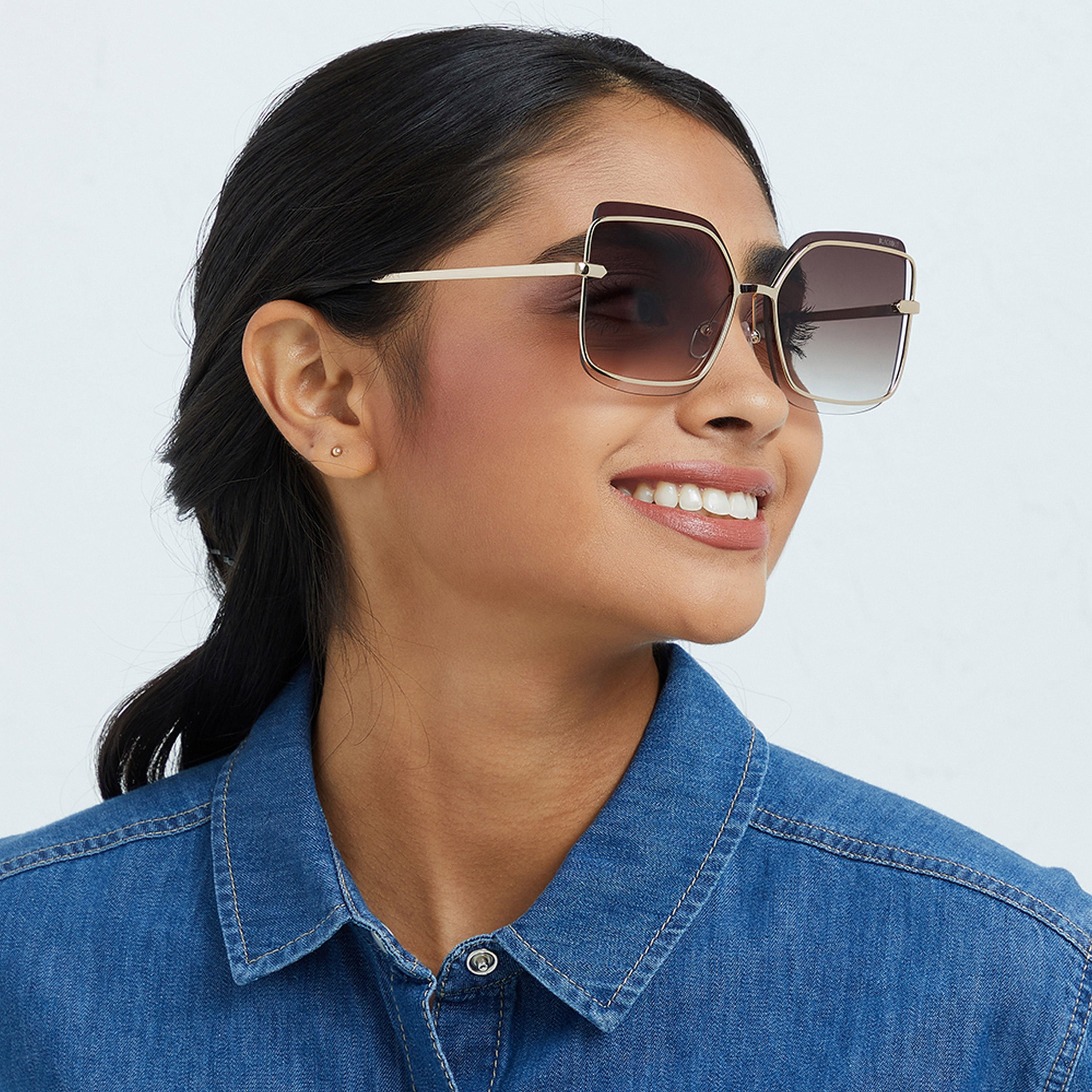 BlackOut MOONLIGHT  Green 60 mm Square Sunglasses -women-sunglasses-image-6