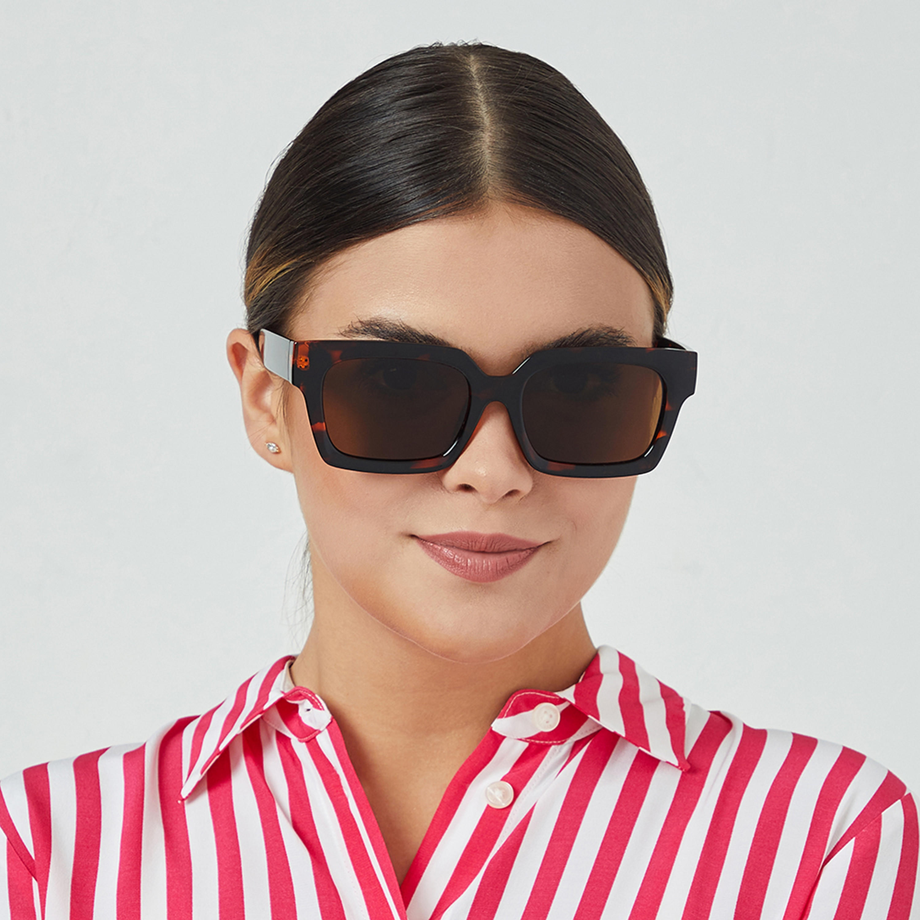 BlackOut PLAZA  Brown 56 mm Square Sunglasses -women-sunglasses-image-4