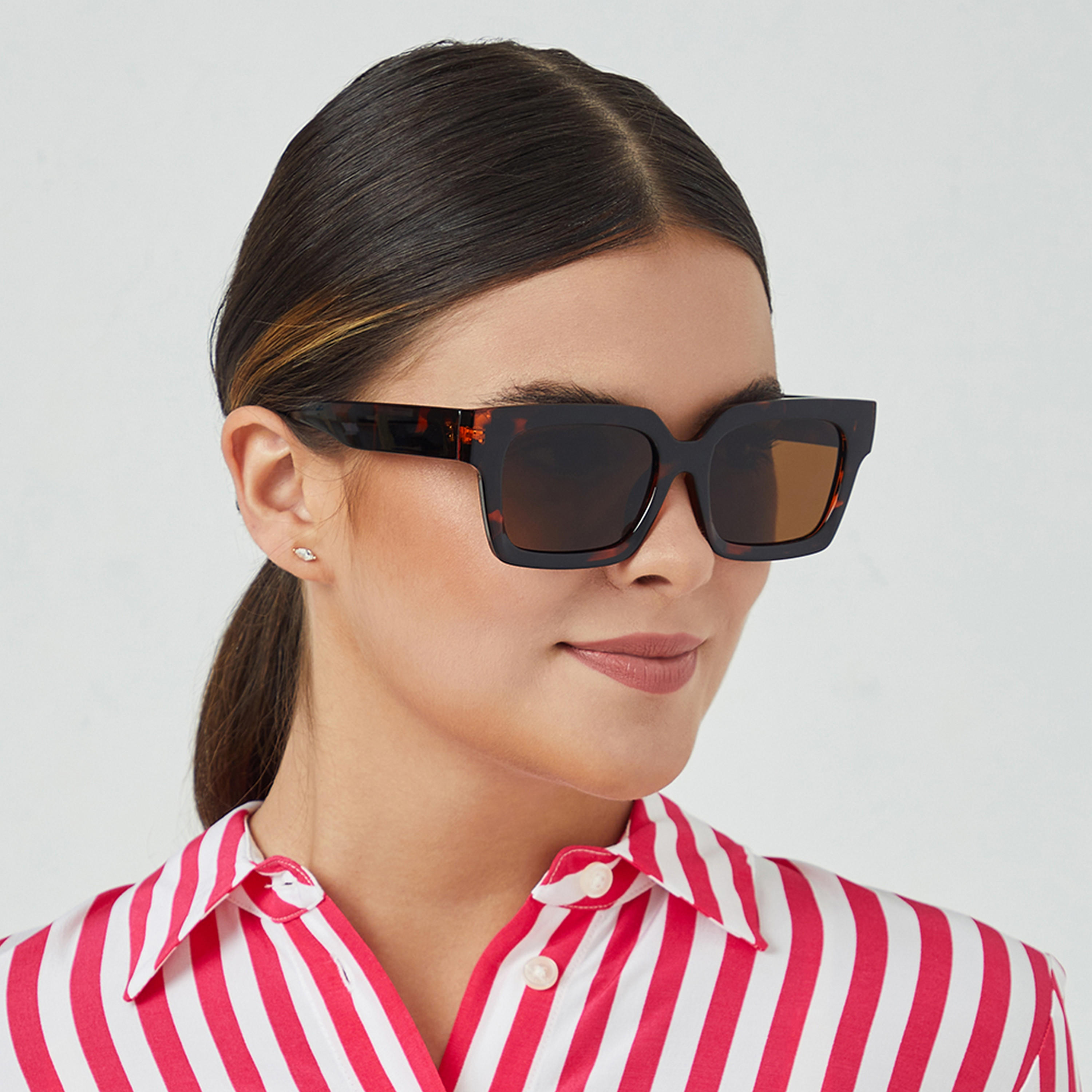 نظارة شمسية مربعة وبنية من بلاك أوت بلازا مع 56 مم -women-sunglasses-image-5