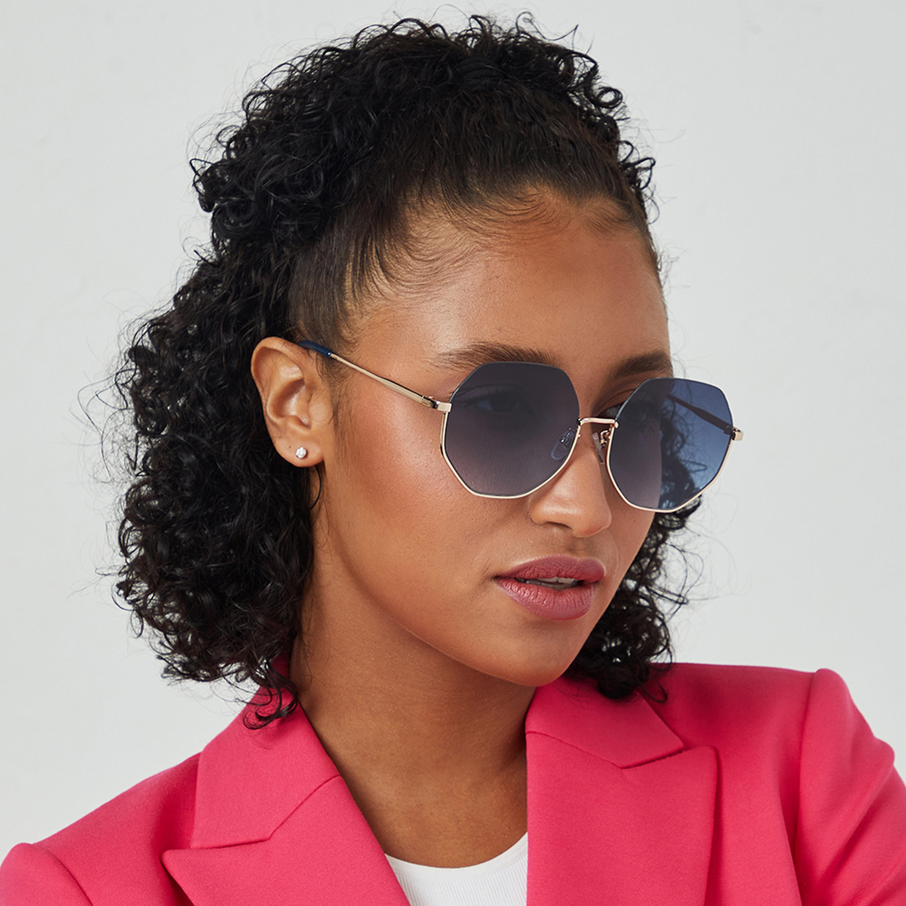 BlackOut HEXA  Blue 58 mm Geometric Sunglasses -women-sunglasses-image-5