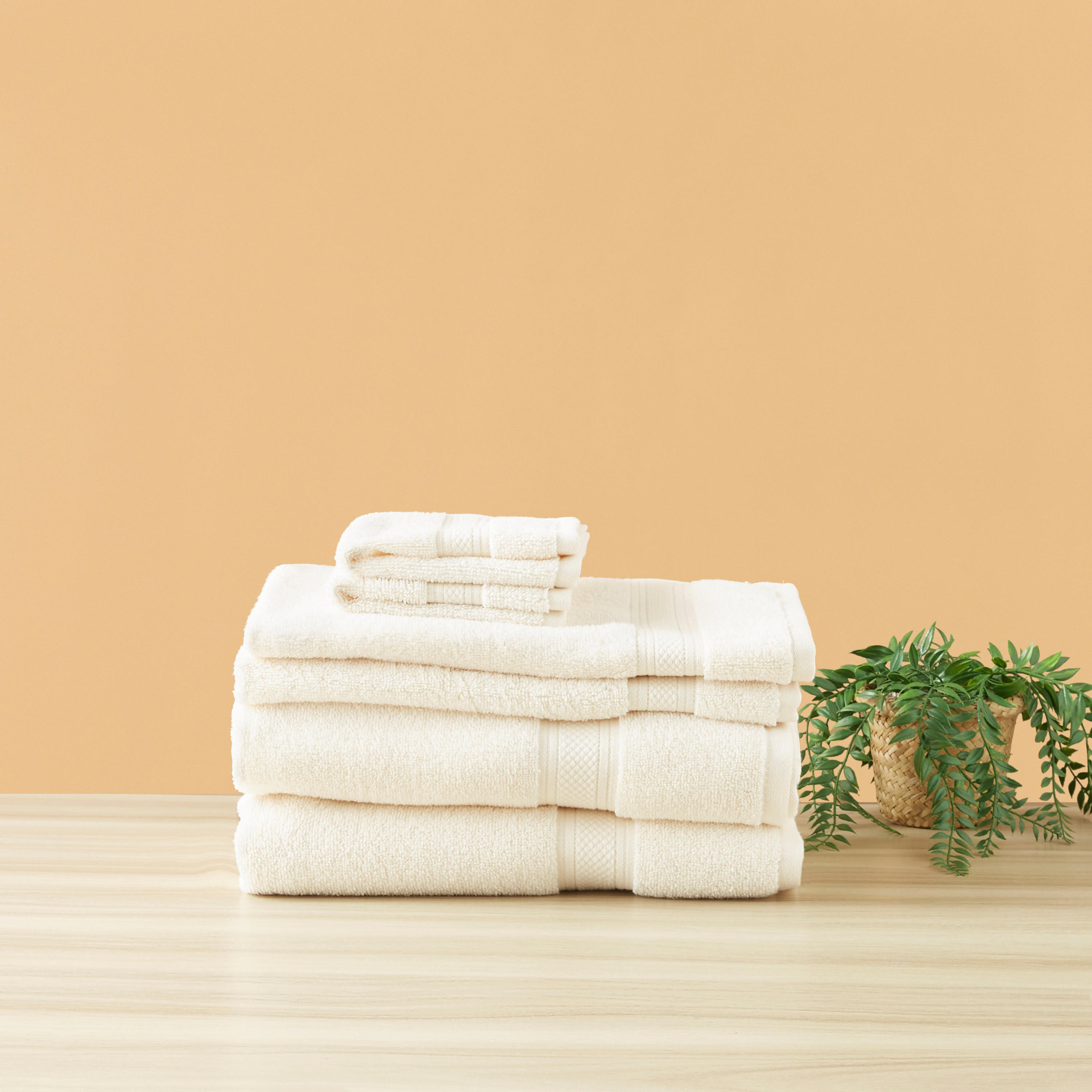 Textured 6-Piece Towel Set - 140x70 cms-household-bathandlaundry-bathlinen-towels-image-1