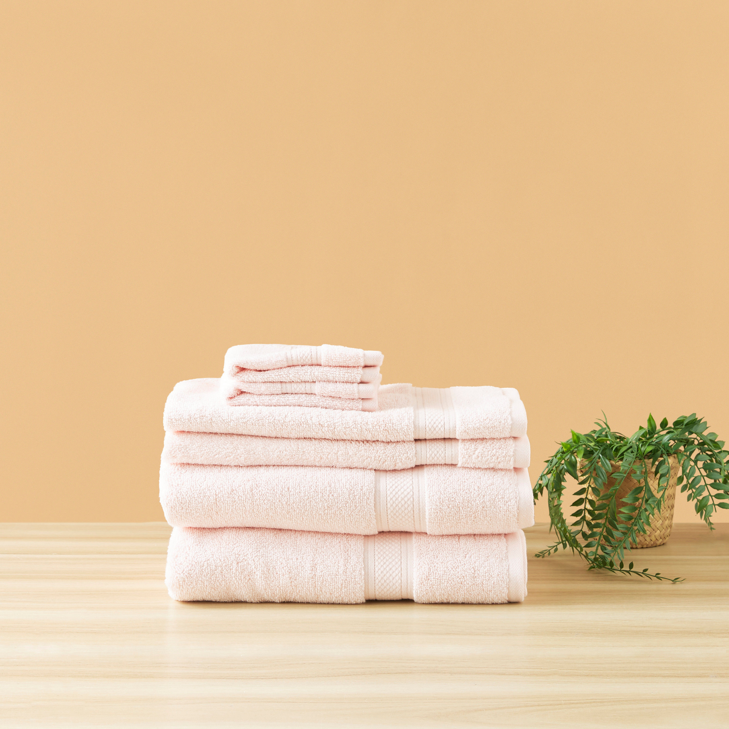 طقم مناشف بارزة الملمس 6 قطع - 140x70 سم-household-bathandlaundry-bathlinen-towels-image-1