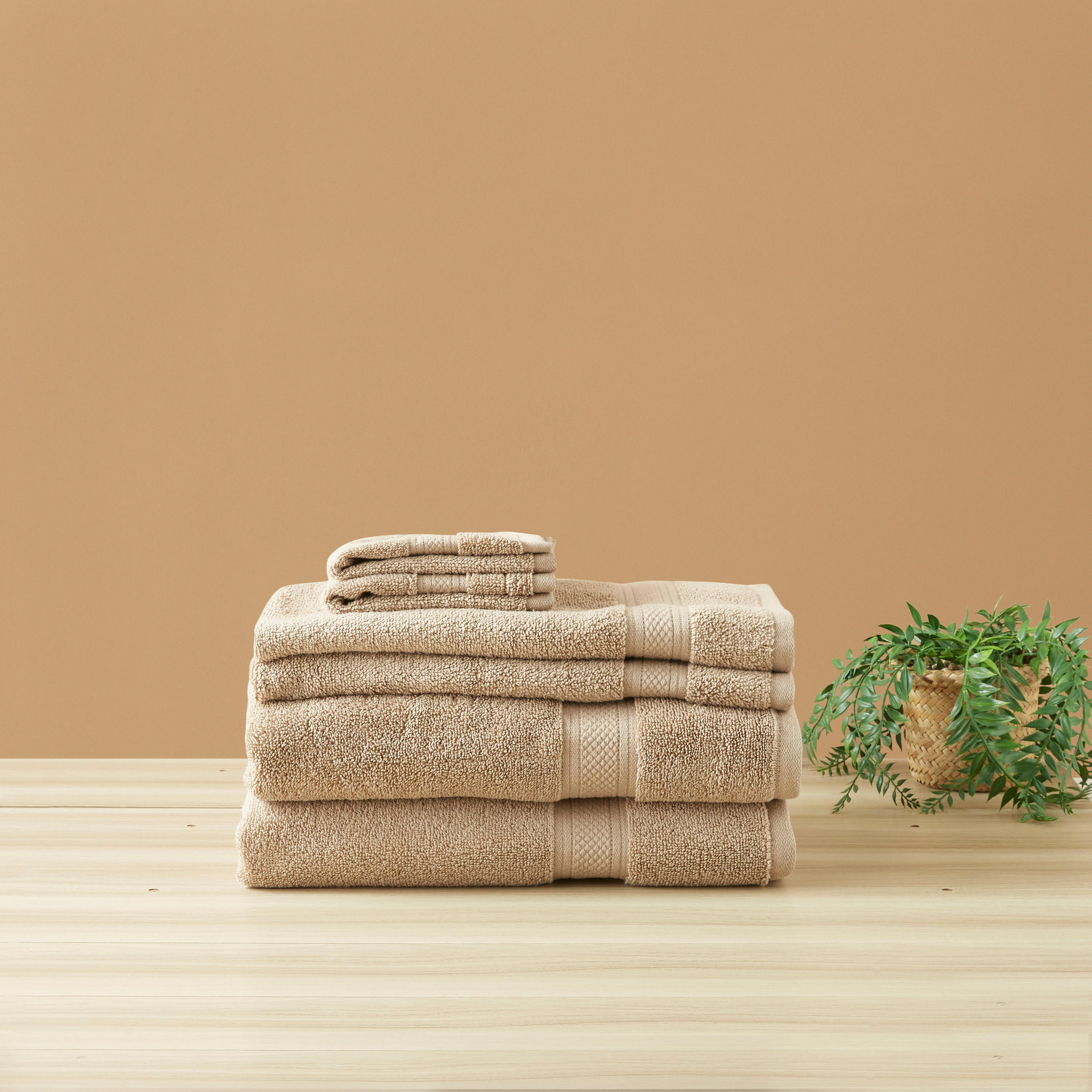 Textured 6-Piece Towel Set - 140x70 cms-household-bathandlaundry-bathlinen-towels-image-1