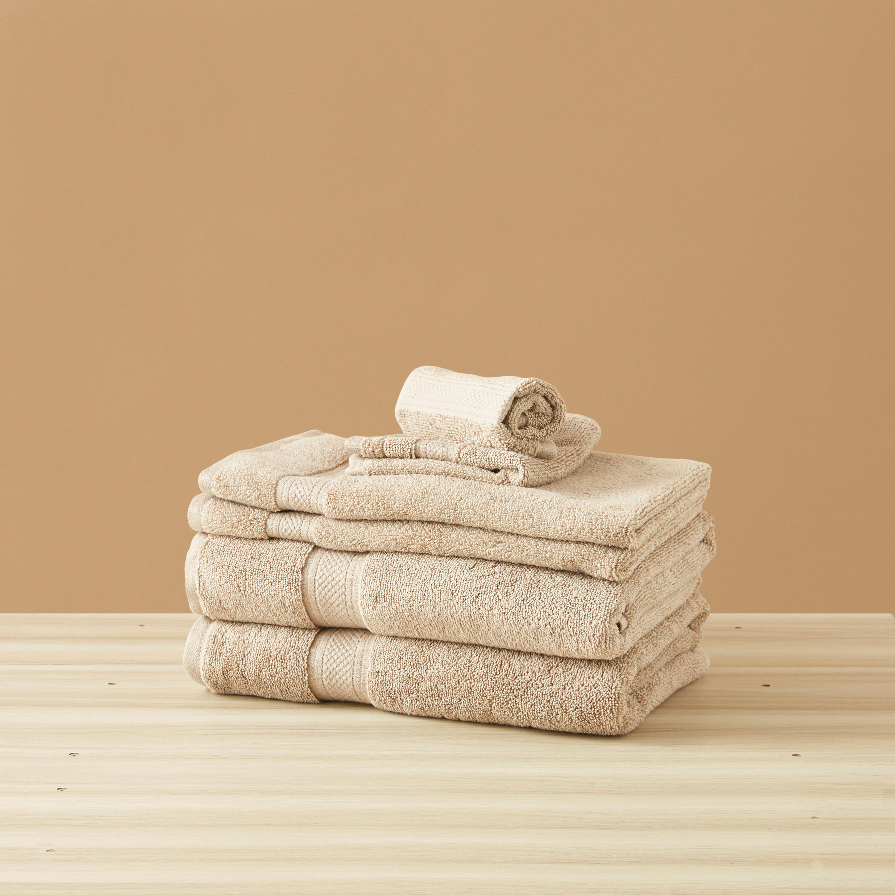 Textured 6-Piece Towel Set - 140x70 cms-household-bathandlaundry-bathlinen-towels-image-2