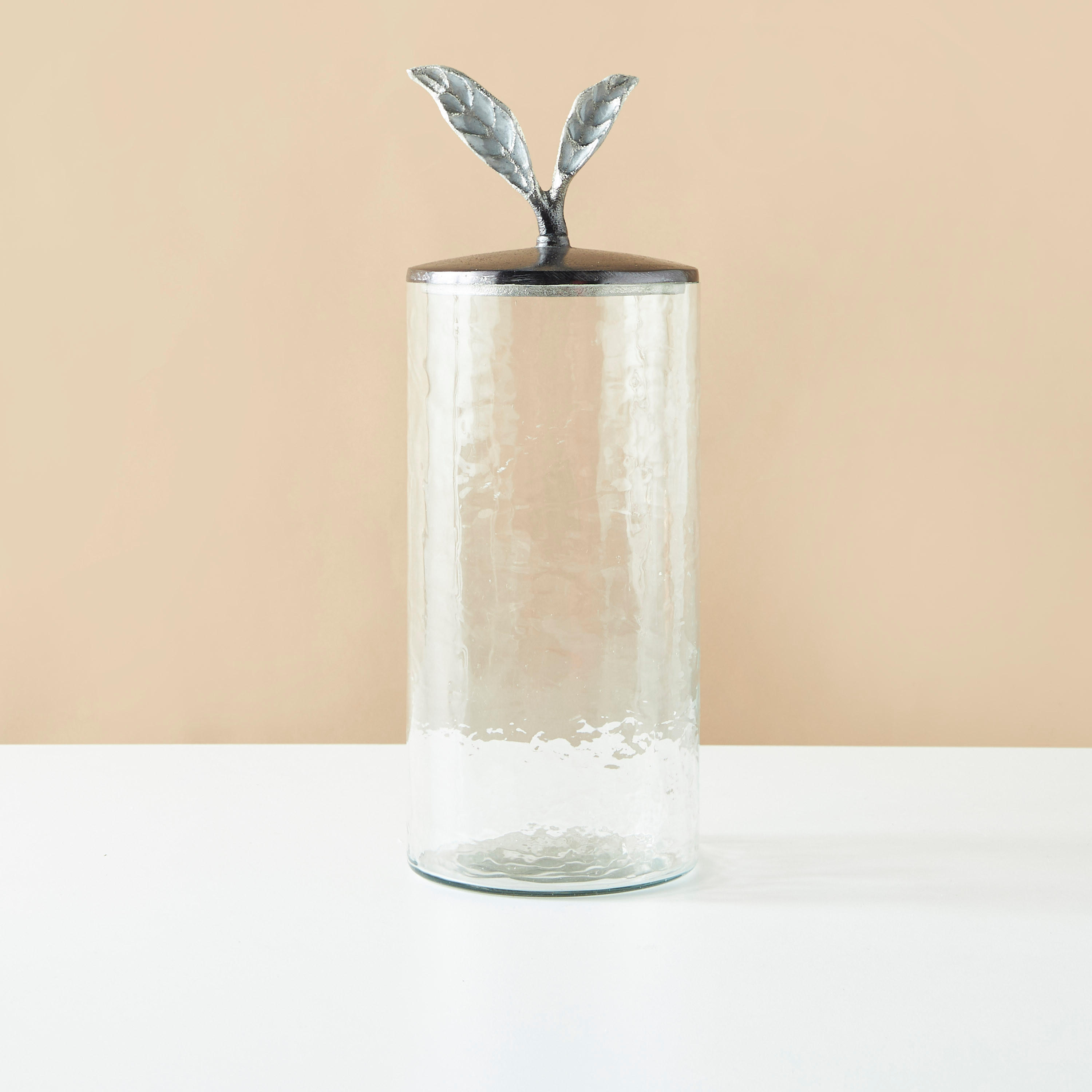 Leaf Accented Cylindrical Canister-household-kitchen-foodstorage-containers-image-2