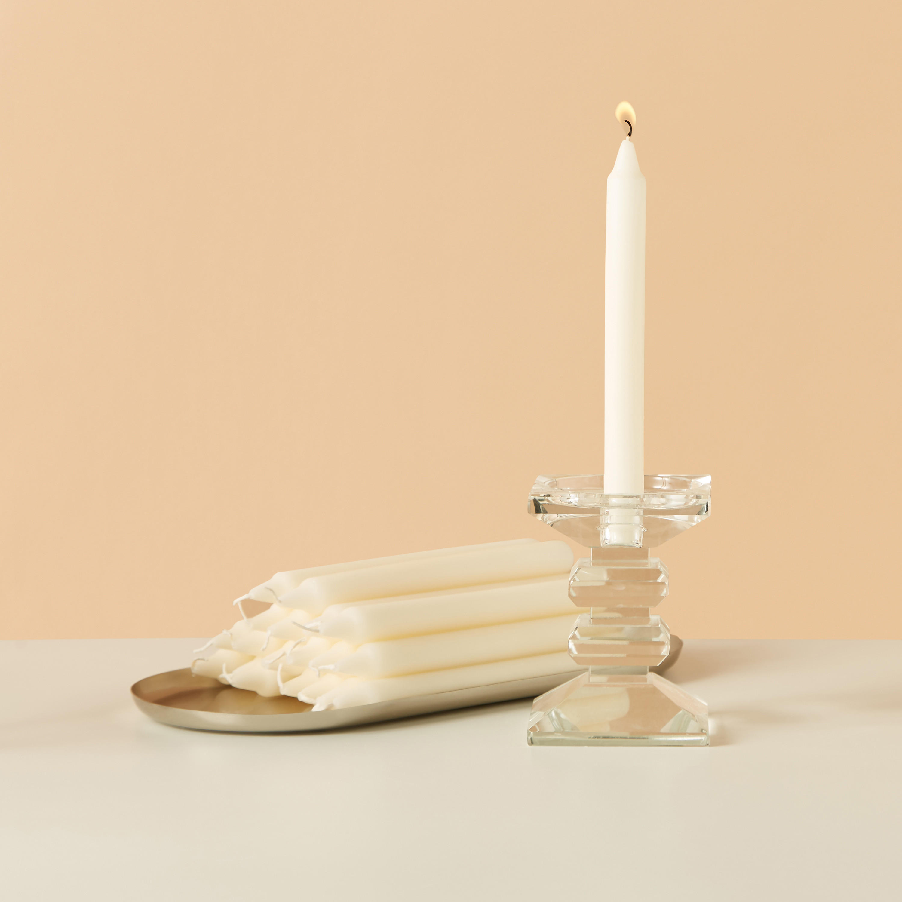 Essentials 20-Piece Unscented Taper Candle Set - 20 cm-household-homefragrance-candles-image-1