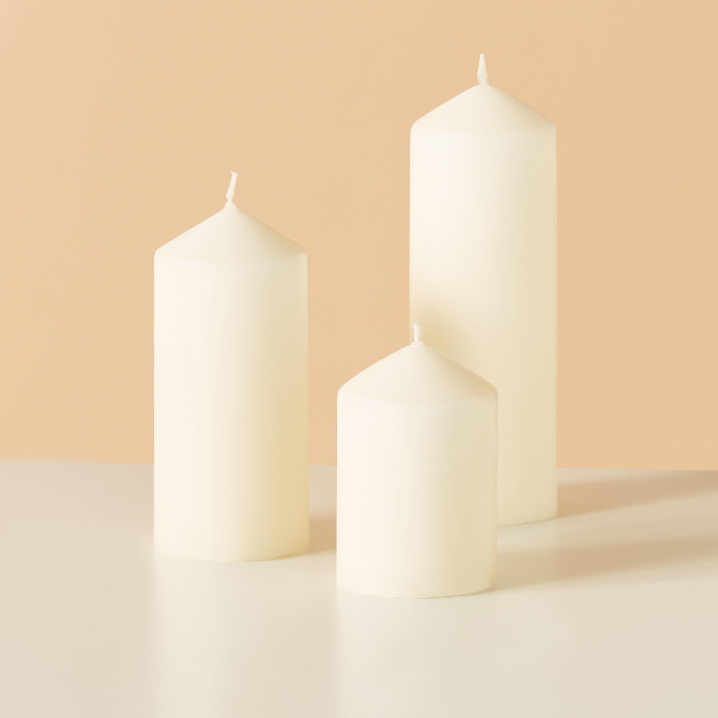 Essentials 3-Piece Unscented Pillar Candle Set-household-homefragrance-candles-image-2