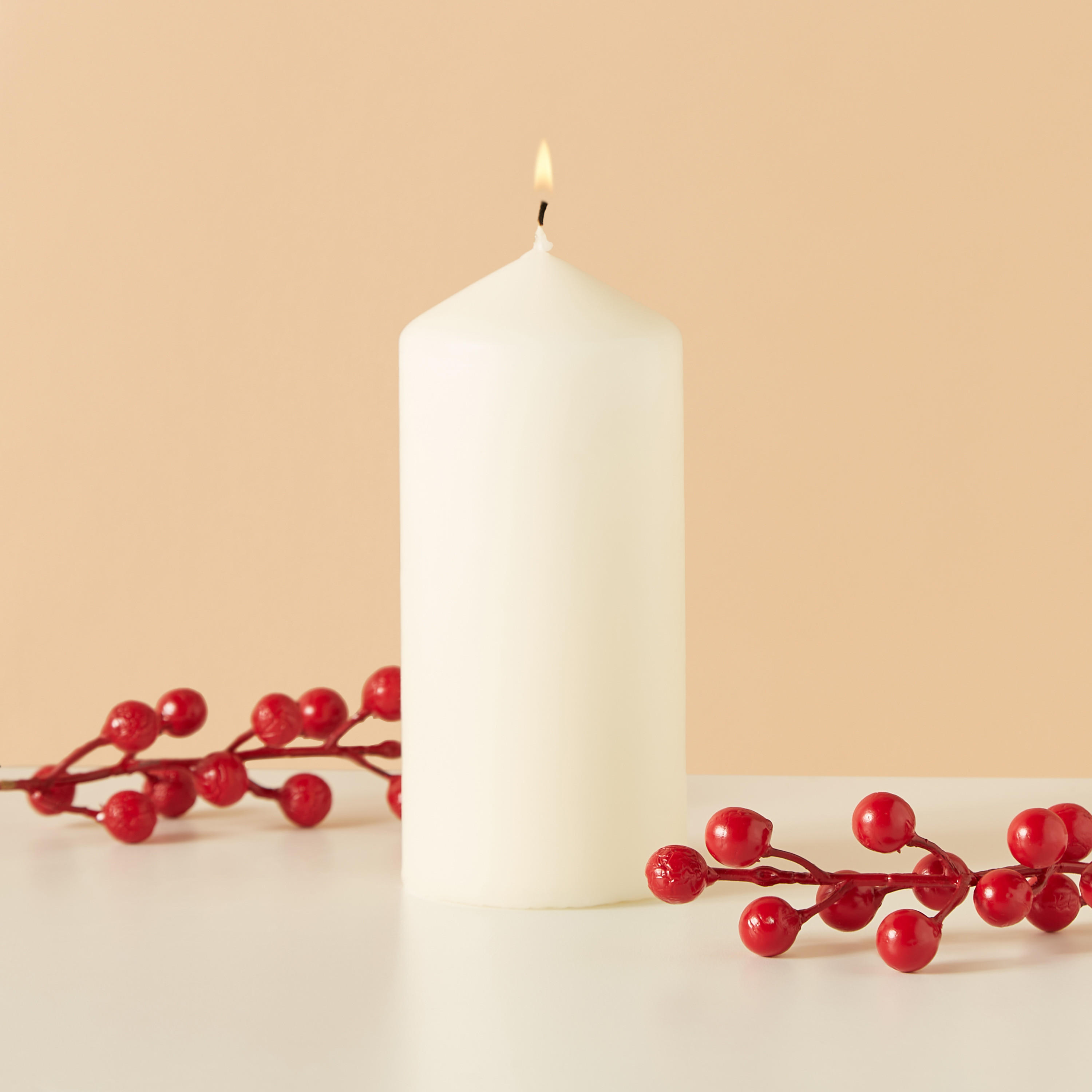Essentials Unscented Pillar Candle - 15 cms-household-homefragrance-candles-image-1