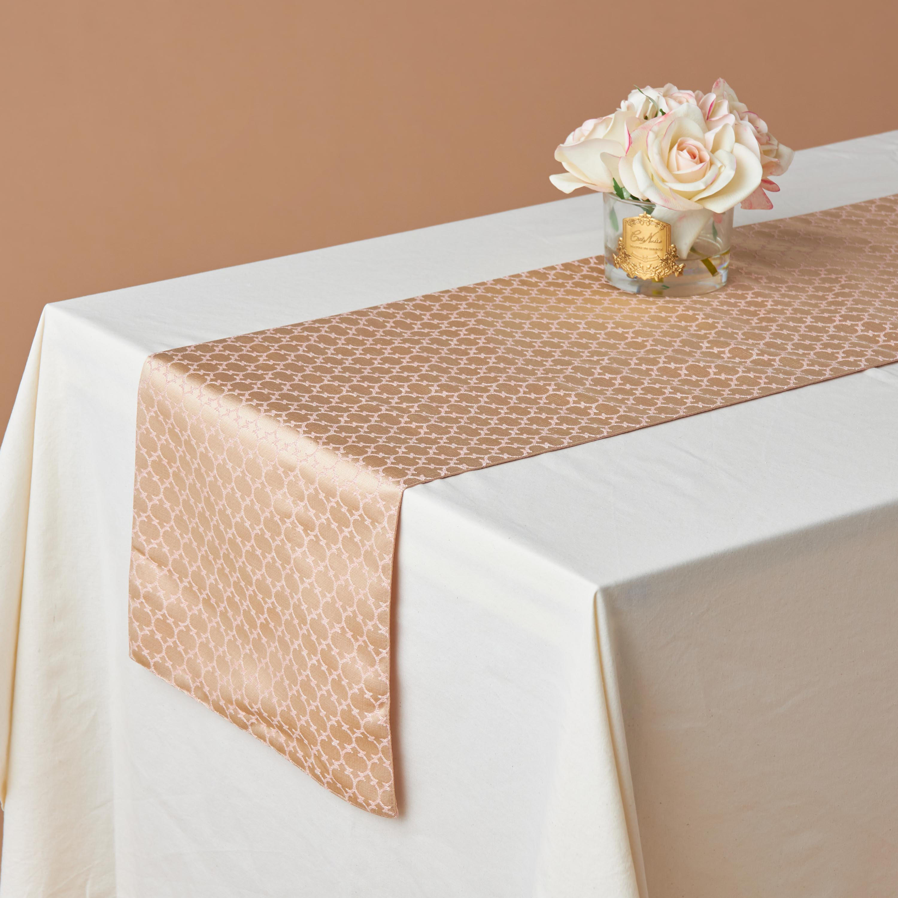 Jacquard Embroidered Runner - 33x260 cms-household-dining-tablelinen-runnersandtablecovers-image-1
