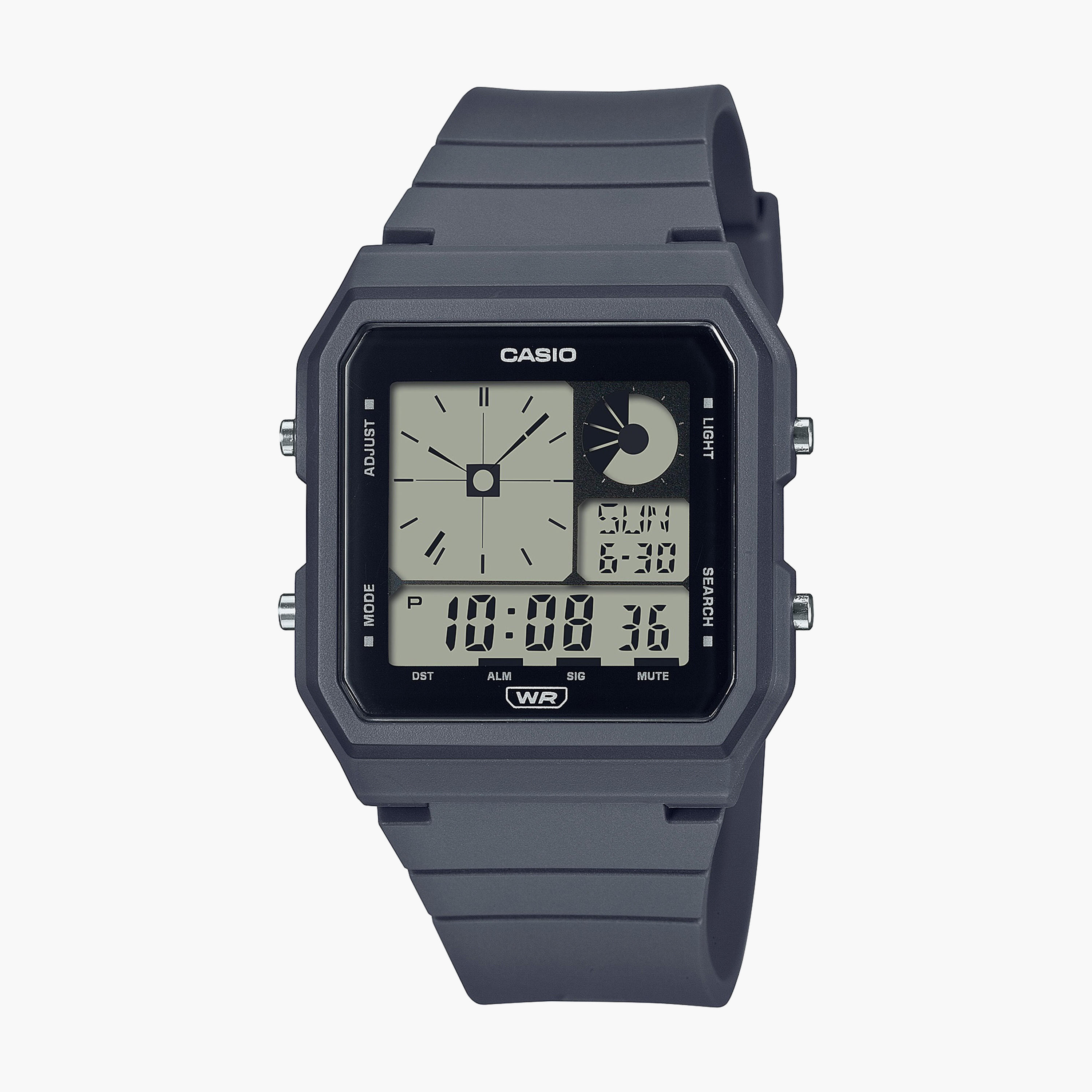 Casio Women's Grey Digital Silicone Strap Watch | LF-20W-8A2DF-women-watchesandjewellery-watches-image-1