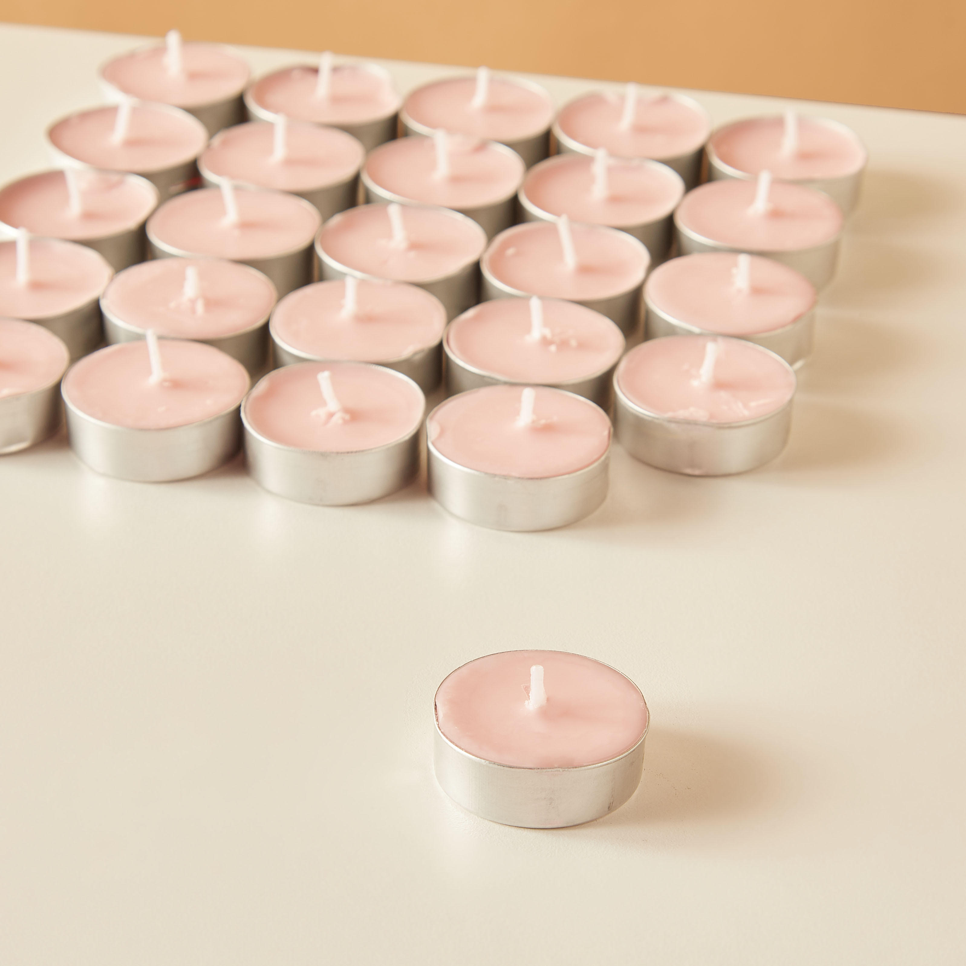 Essentials 25-Piece Vanilla Fleur Scented Tealight Candle Set - 4 H-household-homefragrance-candles-image-3