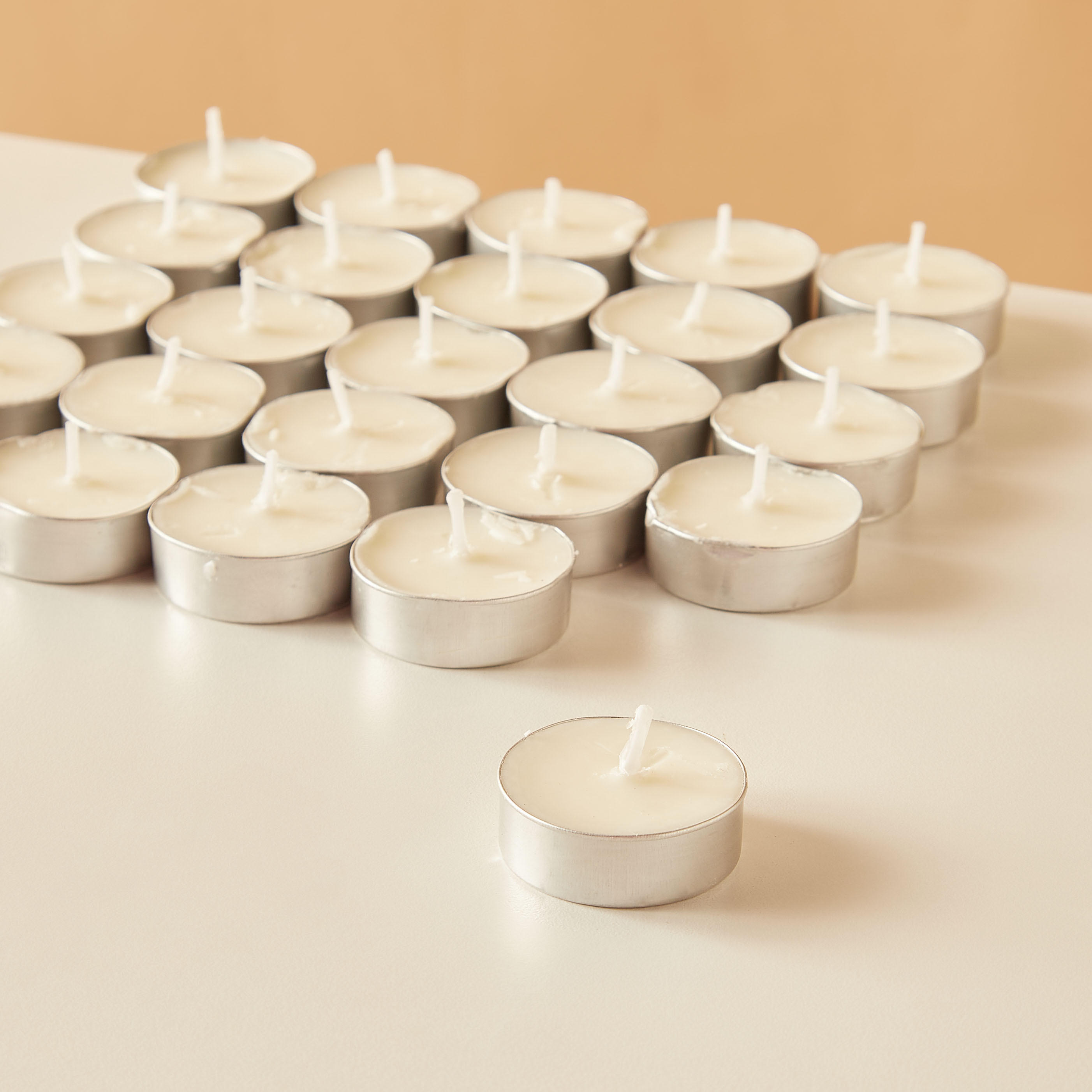 Essentials 25-Piece Vanilla Fleur Scented Tealight Candle Set - 4 H-household-homefragrance-candles-image-3