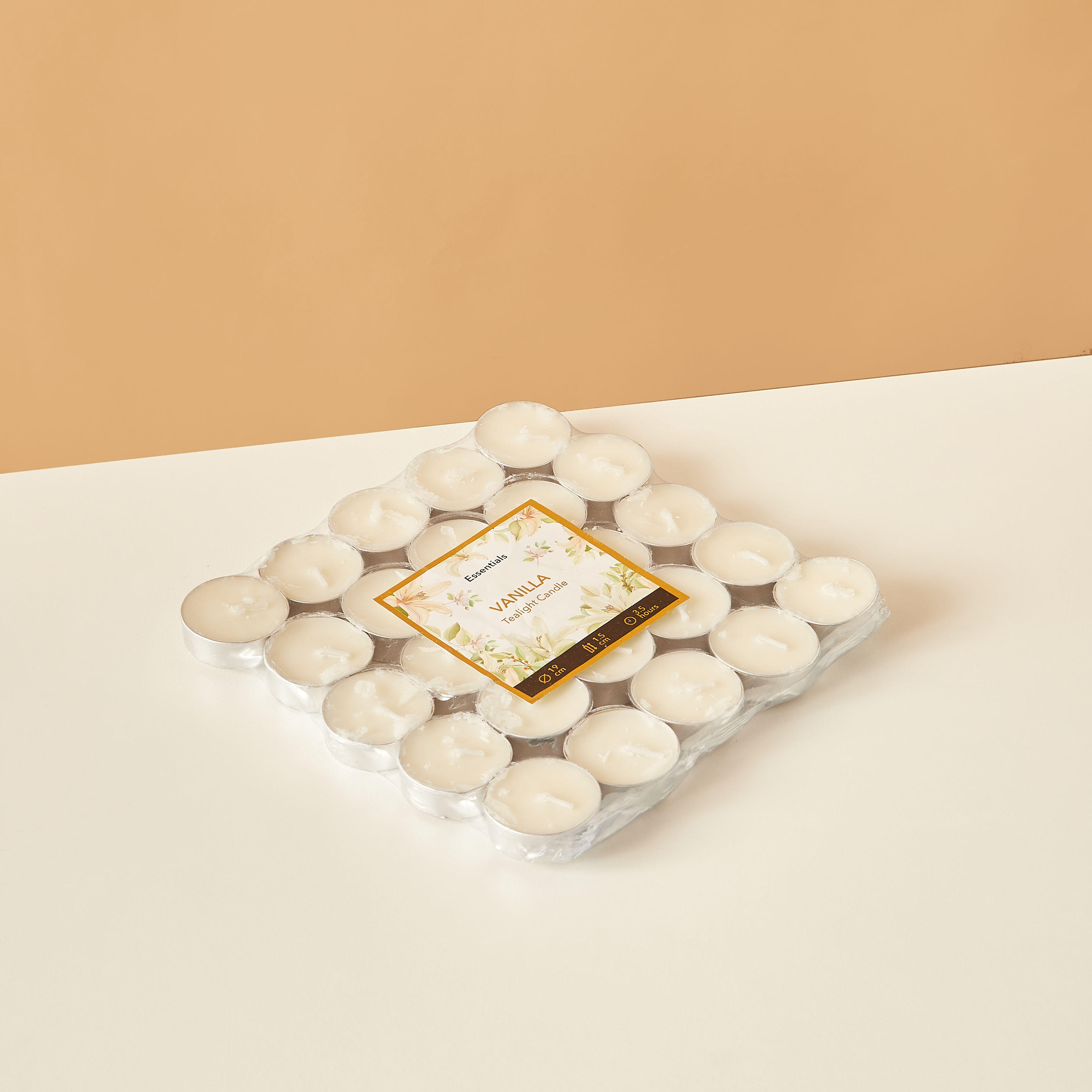 Essentials 25-Piece Vanilla Fleur Scented Tealight Candle Set - 4 H-household-homefragrance-candles-image-4