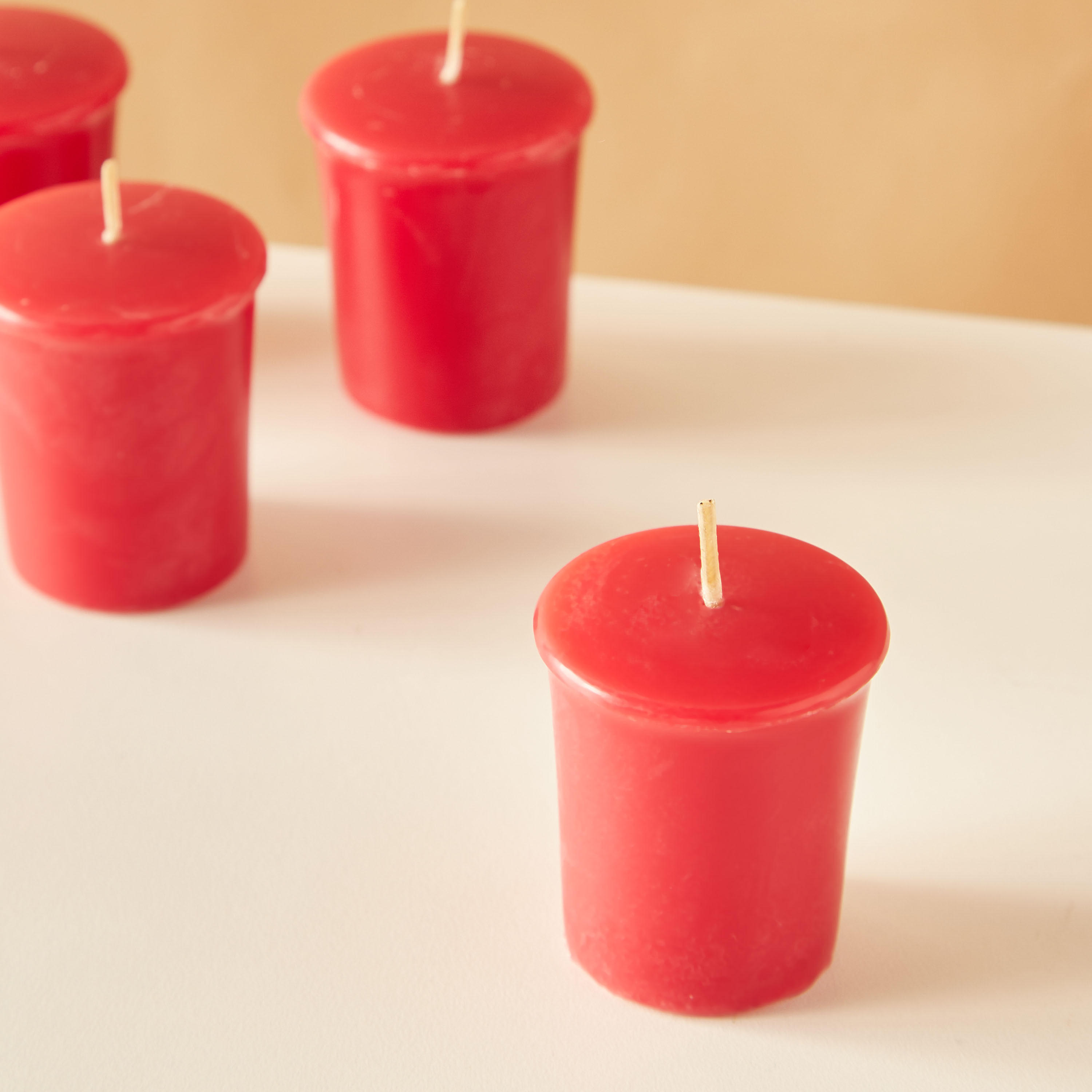 Essentials 4-Piece Rose Blush Scented Votive Candle Set - 12 H-household-homefragrance-candles-image-3