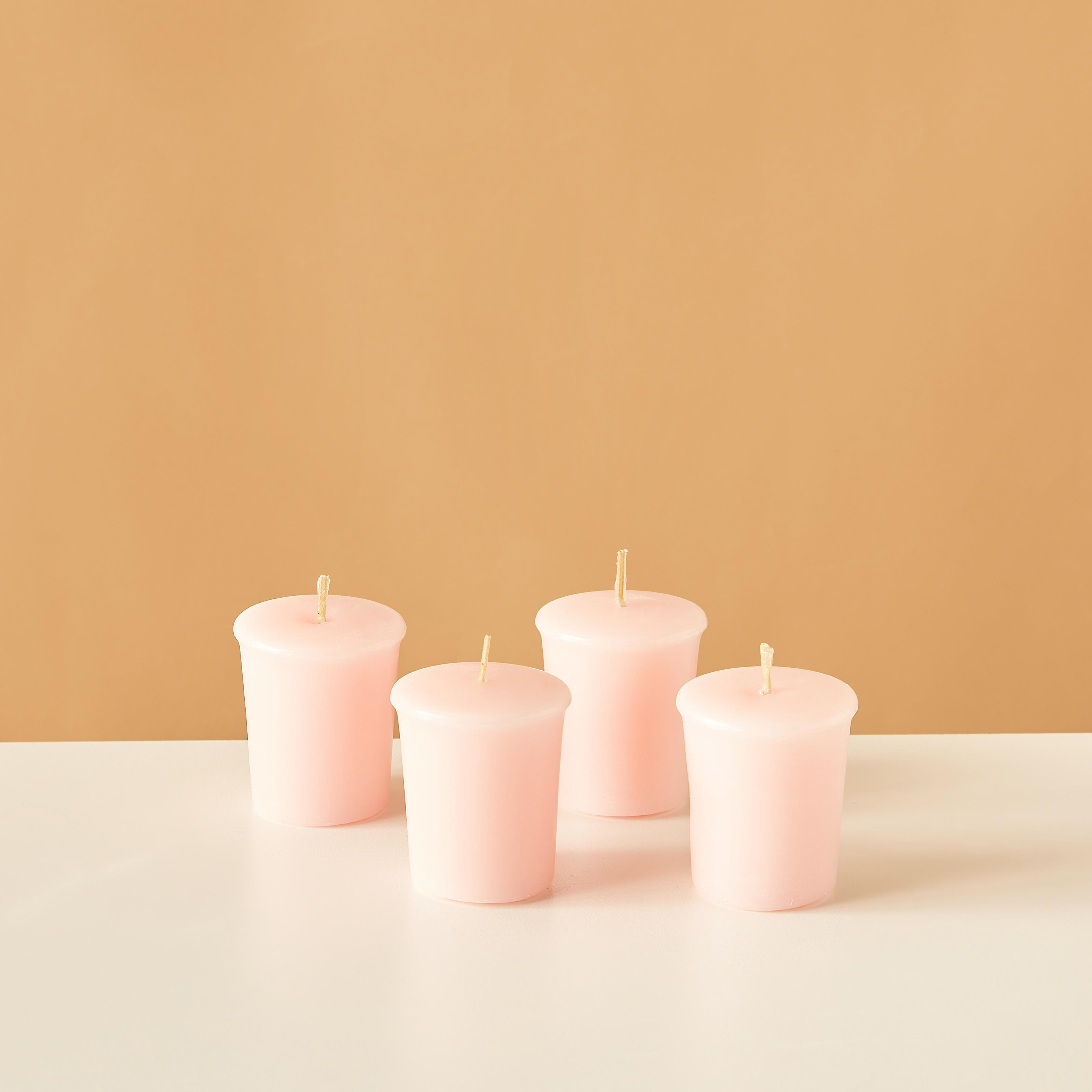 Essentials 4-Piece Rose Blush Scented Votive Candle Set - 12 H-household-homefragrance-candles-image-2