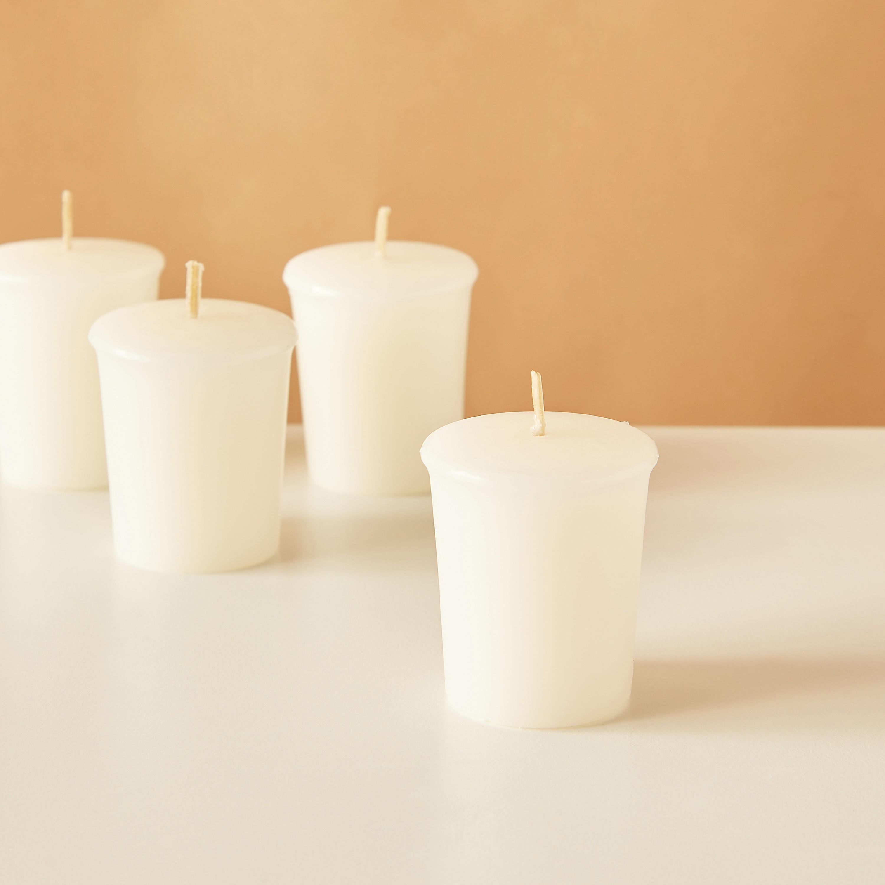 Essentials 4-Piece Rose Blush Scented Votive Candle Set - 12 H-household-homefragrance-candles-image-3