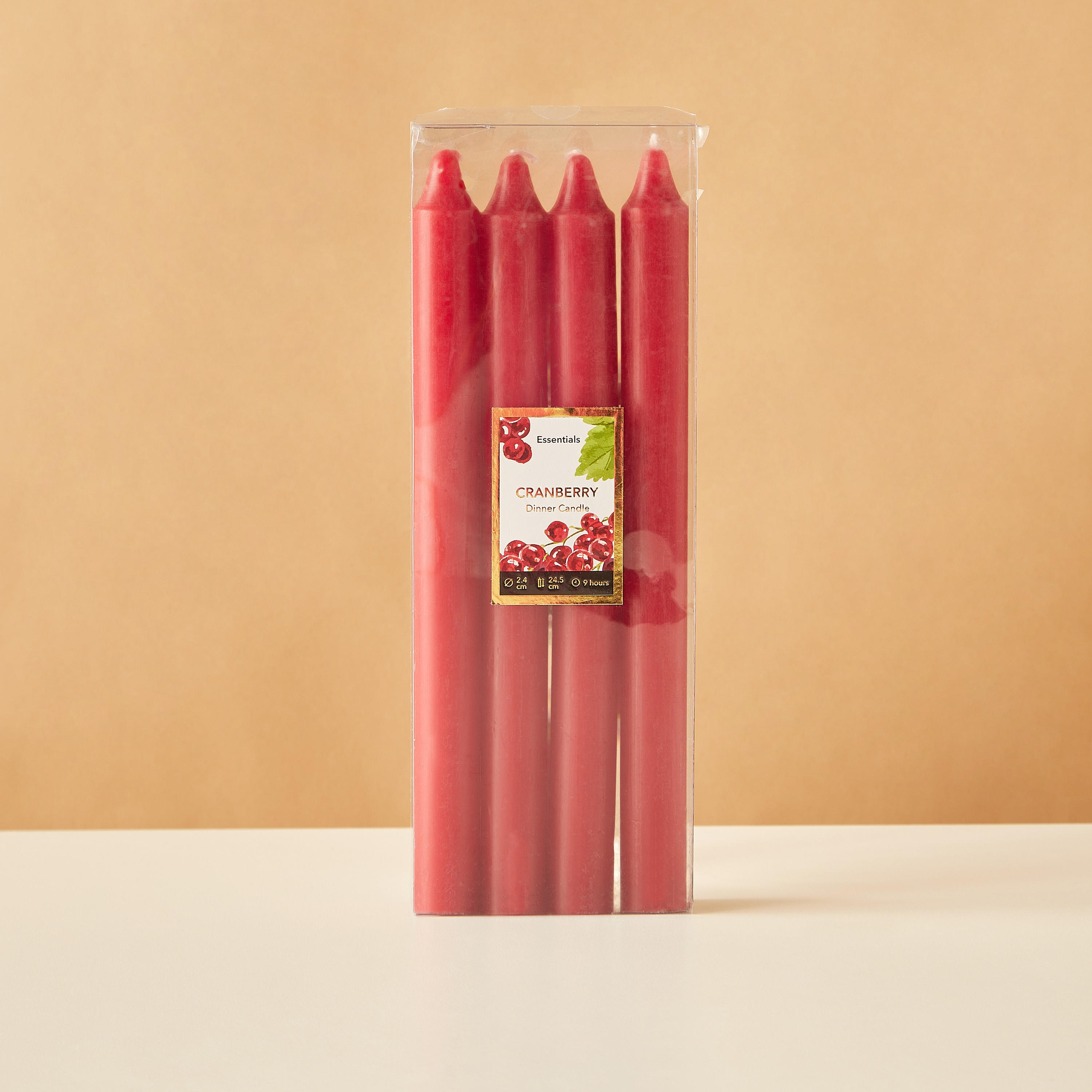 Essentials 4-Piece Rose Blush Scented Dinner Candle Set - 7 H-household-homefragrance-candles-image-2